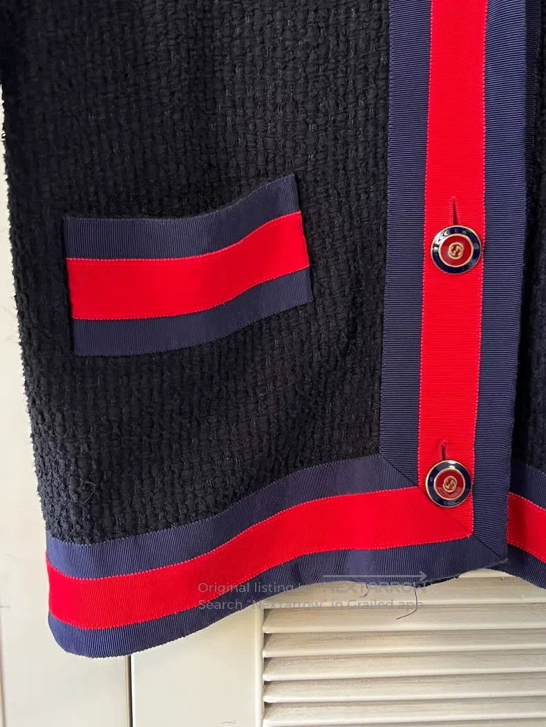 Gucci Gucci Black, red and blue striped cardigan coat Size XS / US 0-2 / IT 36-38 - 5 Thumbnail