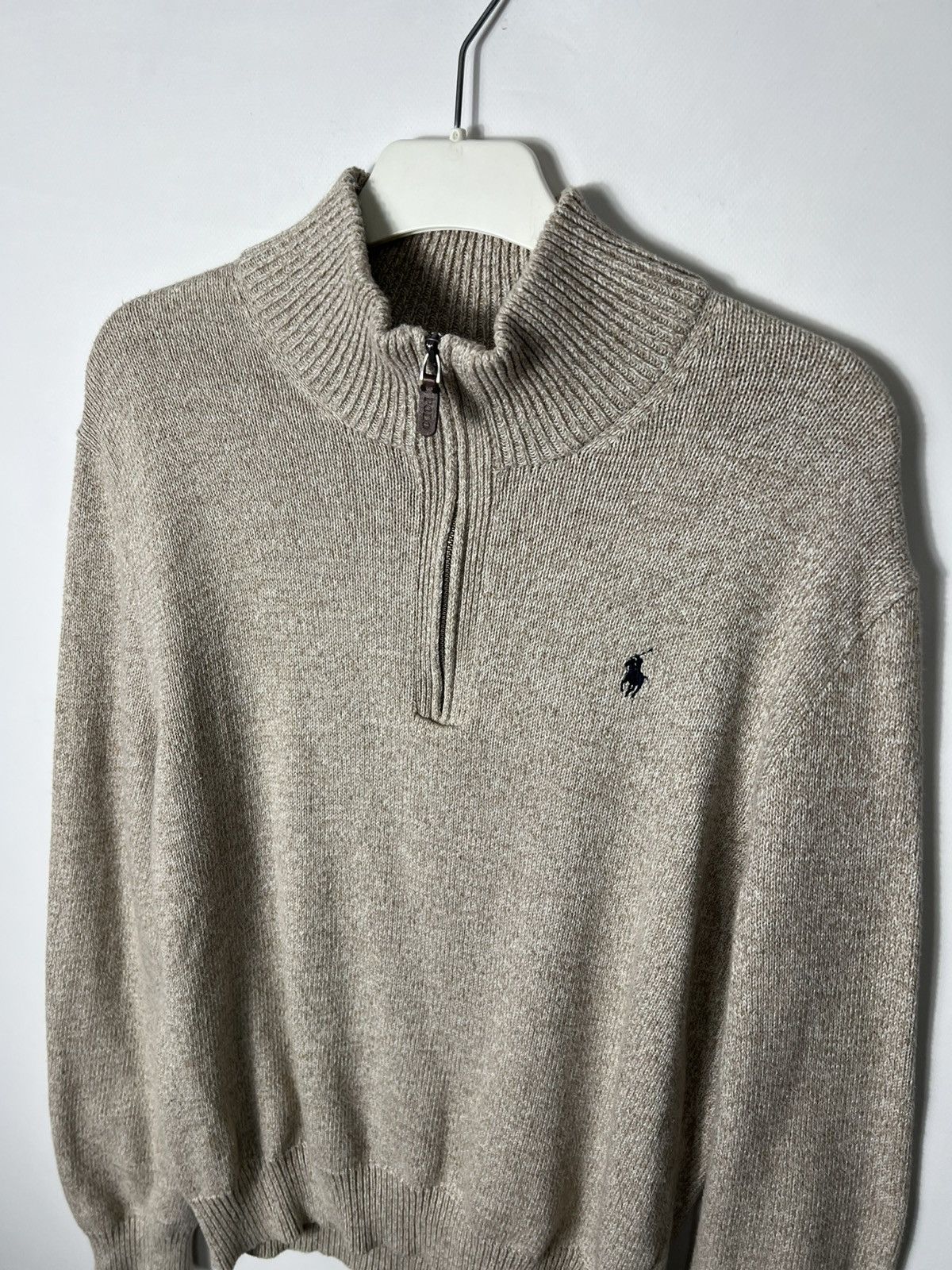 Polo Ralph Lauren Vintage streetwear Polo Ralph Lauren 1/4 Zip Beige Sweater Size US S / EU 44-46 / 1 - 2 Thumbnail