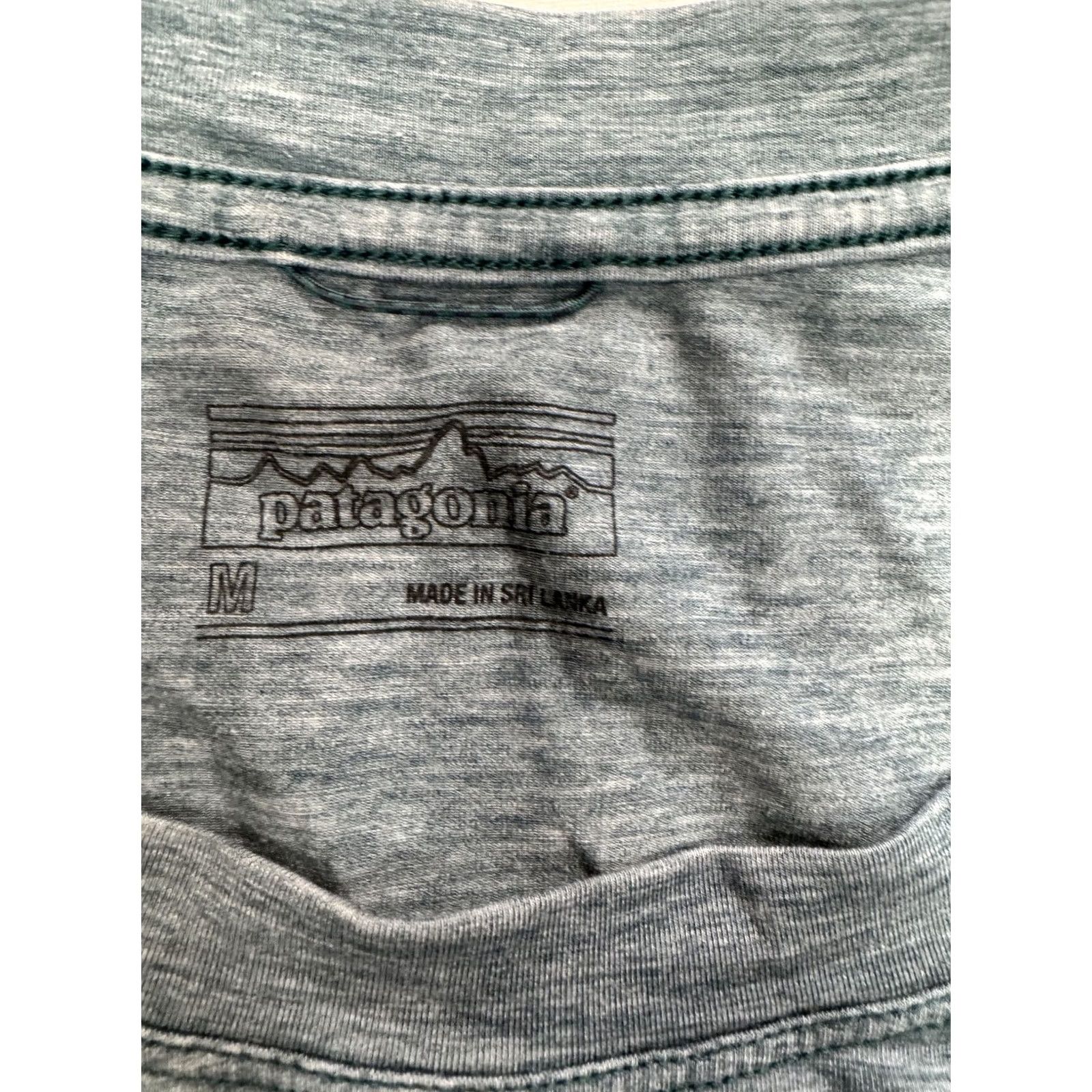Patagonia Patagonia Women's M Long Sleeve Activewear Top Teal Heather Crew Neck Run Hiking Yoga Gym Size M / US 6-8 / IT 42-44 - 2 Thumbnail