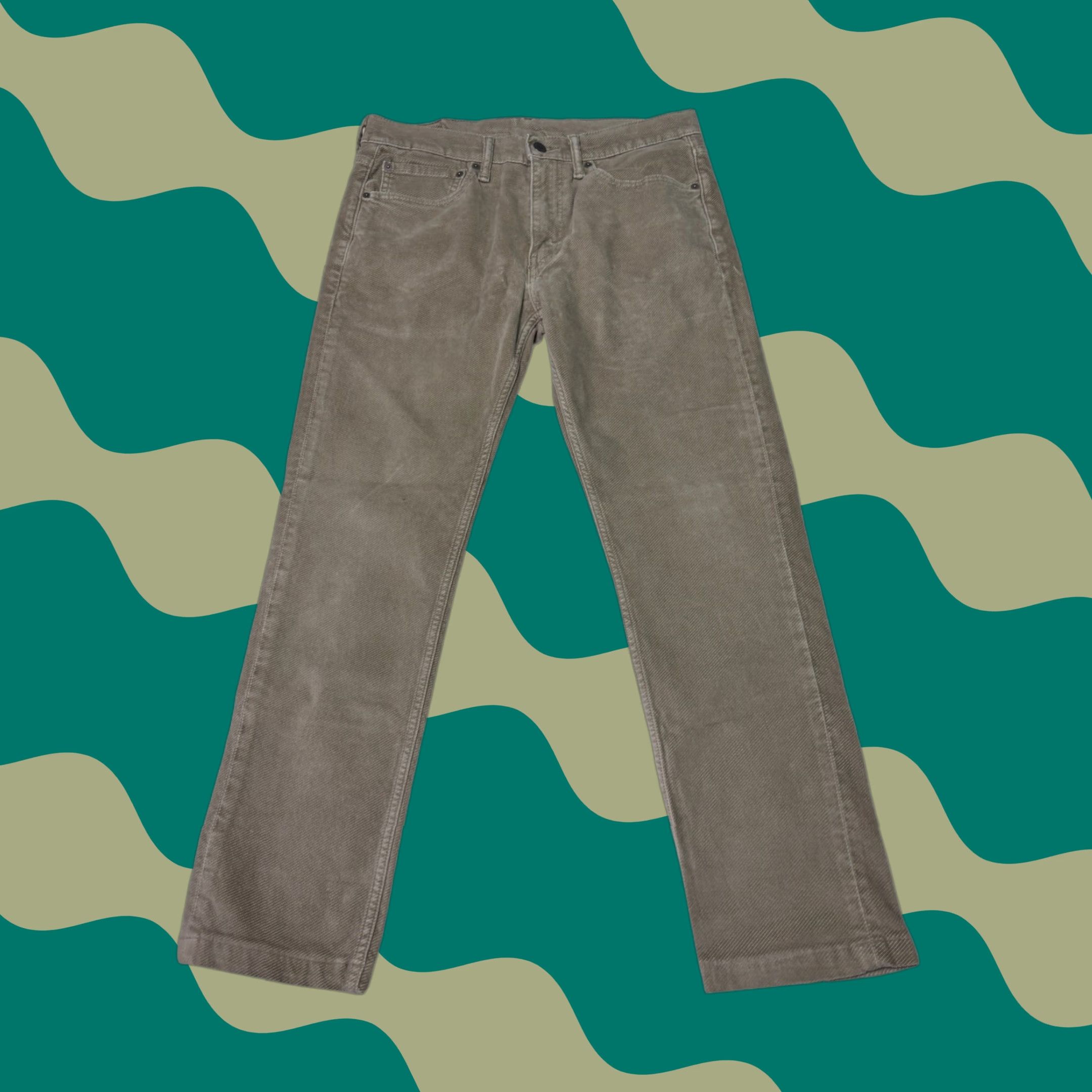 Vintage Levi Strauss & Co Levi's 511 Corduroy Pants Slim Fit Men Tan W34 L28 Zip Button Pocket 5-Pocket Herringbone Corduroy Jeans Size US 34 / EU 50 - 1 Thumbnail