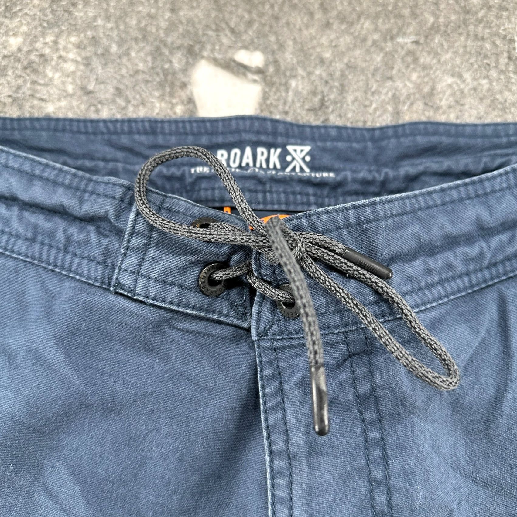 Roark Roark Shorts Mens 30 Blue Navy Chino Cotton Hiking Outdoor Drawstring Pockets Size US 30 / EU 46 - 3 Thumbnail