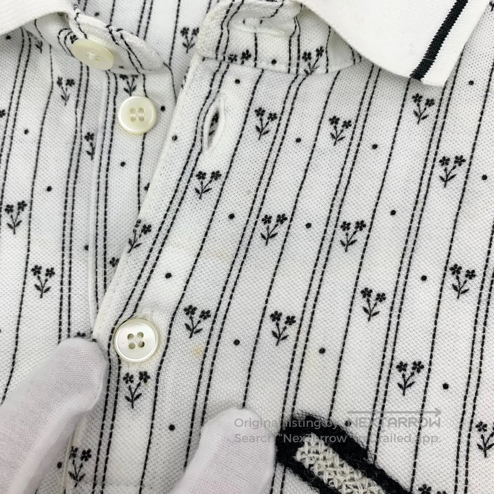 Dolce & Gabbana Dolce Gabbana White Floral Handgun Embroidered Cotton Coll Size US S / EU 44-46 / 1 - 8 Thumbnail