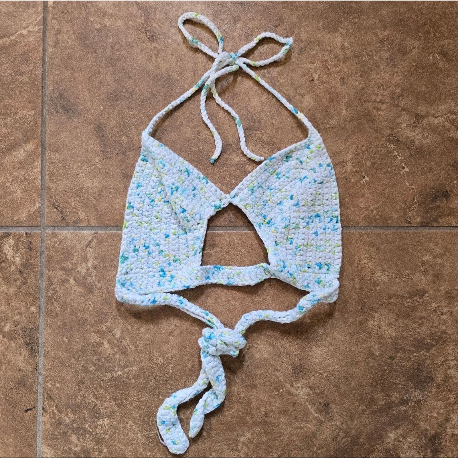 Other Multicolored Crochet Cropped Halter Size S / US 4 / IT 40 - 2 Thumbnail