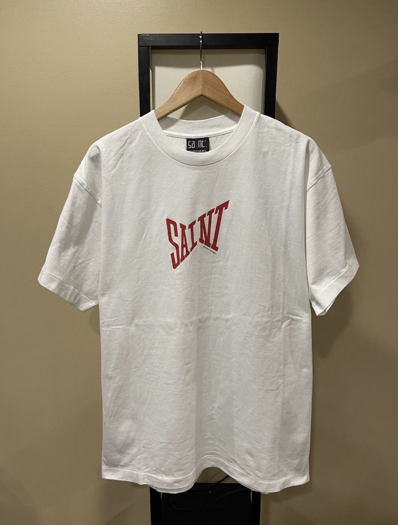 READYMADE Saint Michael Logo Tee White Short Sleeve Tee | Grailed