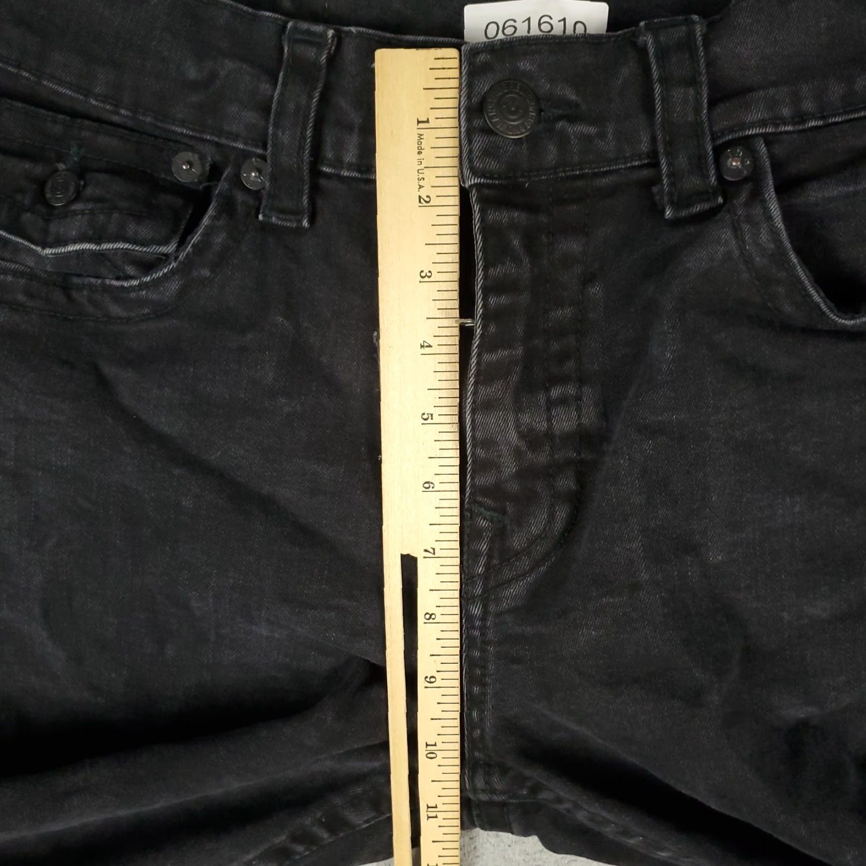 True Religion VINTAGE True Religion Jeans Mens 33x31 Straight Fit Mid Rise Black Denim Logo 2000s Classic Size US 33 - 4 Thumbnail