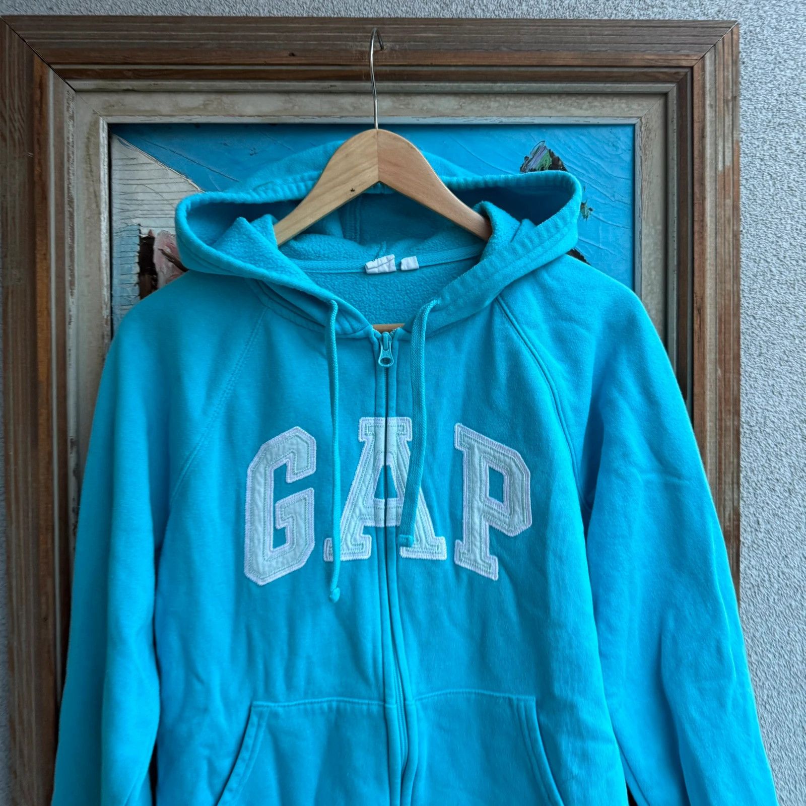 Gap GAP Zip Up Hoodie y2k Womans Sweatshirt Turquise Size M / US 6-8 / IT 42-44 - 4 Thumbnail