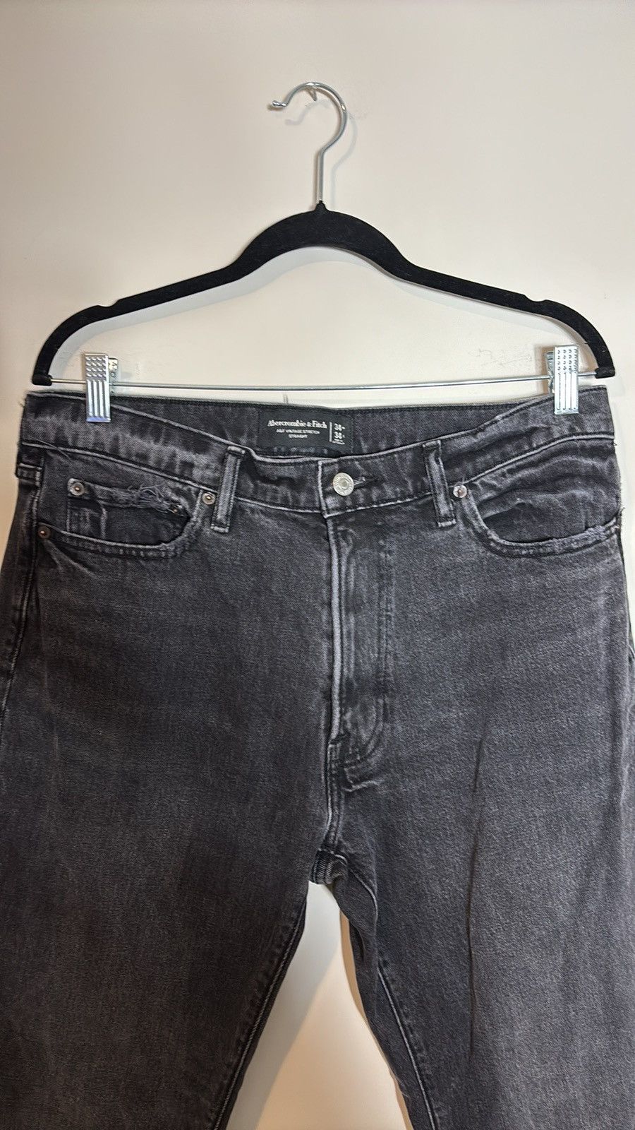 Abercrombie & Fitch Abercrombie & Fitch Vintage Stretch Straight Jeans Size US 34 / EU 50 - 2 Thumbnail