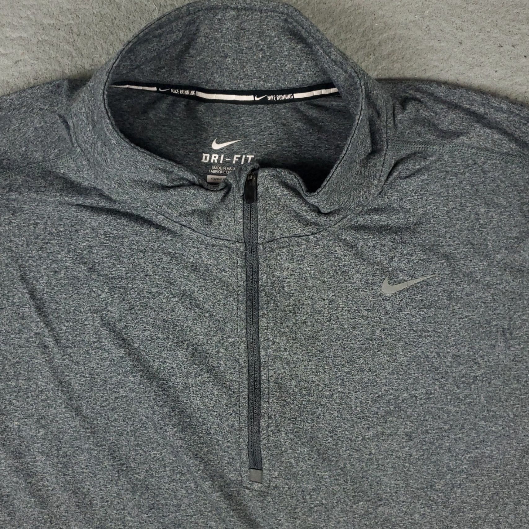 Nike Nike Dri-Fit T Shirt Mens 2XL Gray 1/4 Zip Pullover Long Sleeve Activewear Sports Golf Fall Winter Spring Summer Mens Size US XXL / EU 58 / 5 - 2 Thumbnail