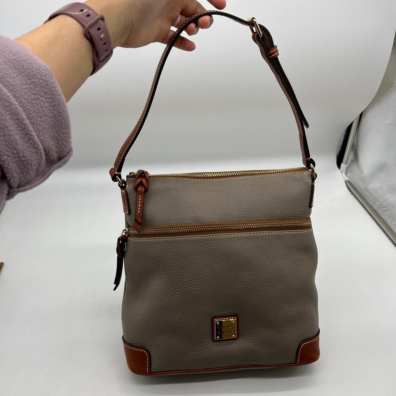 Dooney & Bourke Dooney & Bourke Pebble Leather Purse Smoke Color Size ONE SIZE - 3 Thumbnail