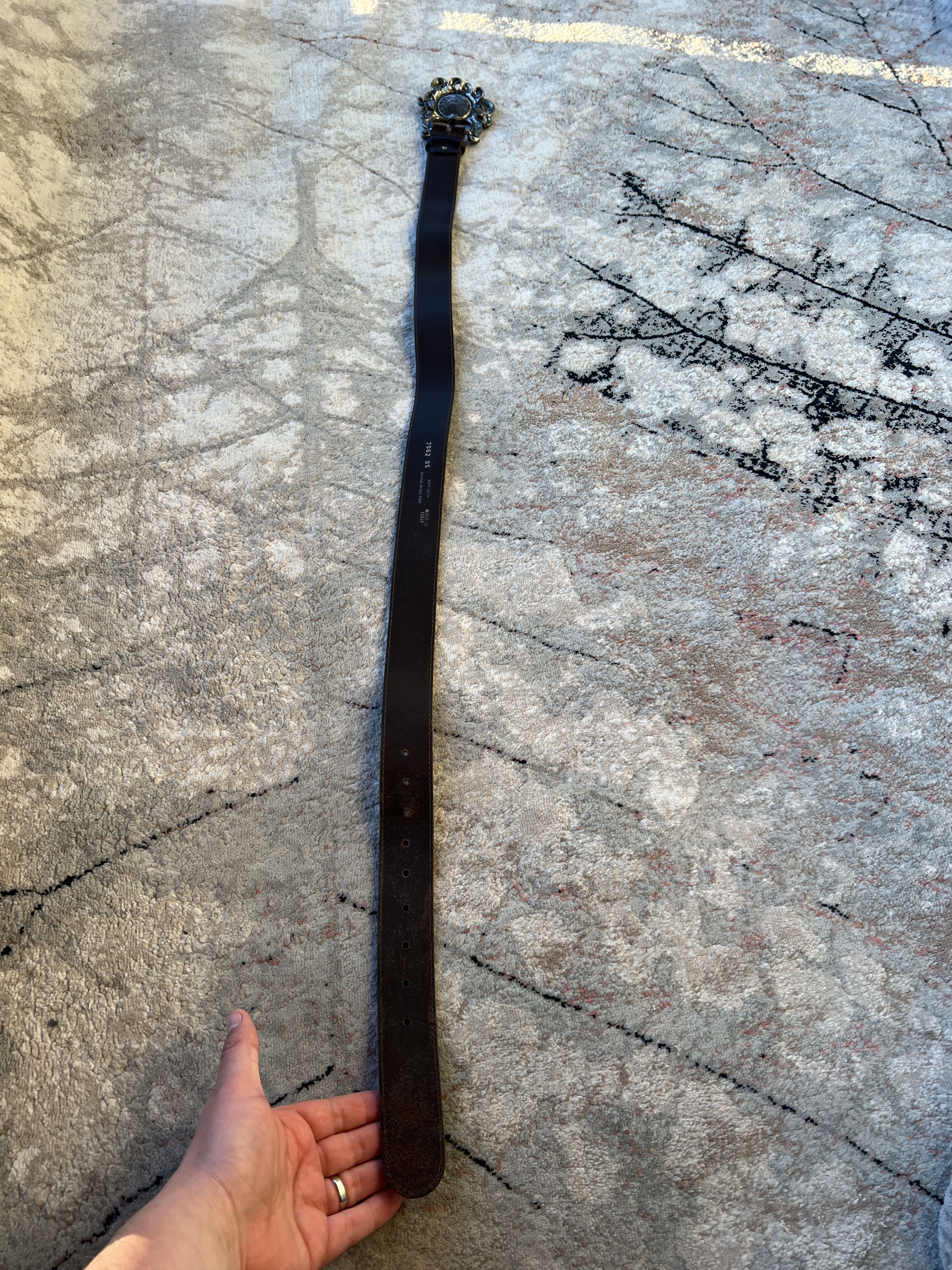 Leather Vintage Leather Belt Size ONE SIZE - 2 Thumbnail