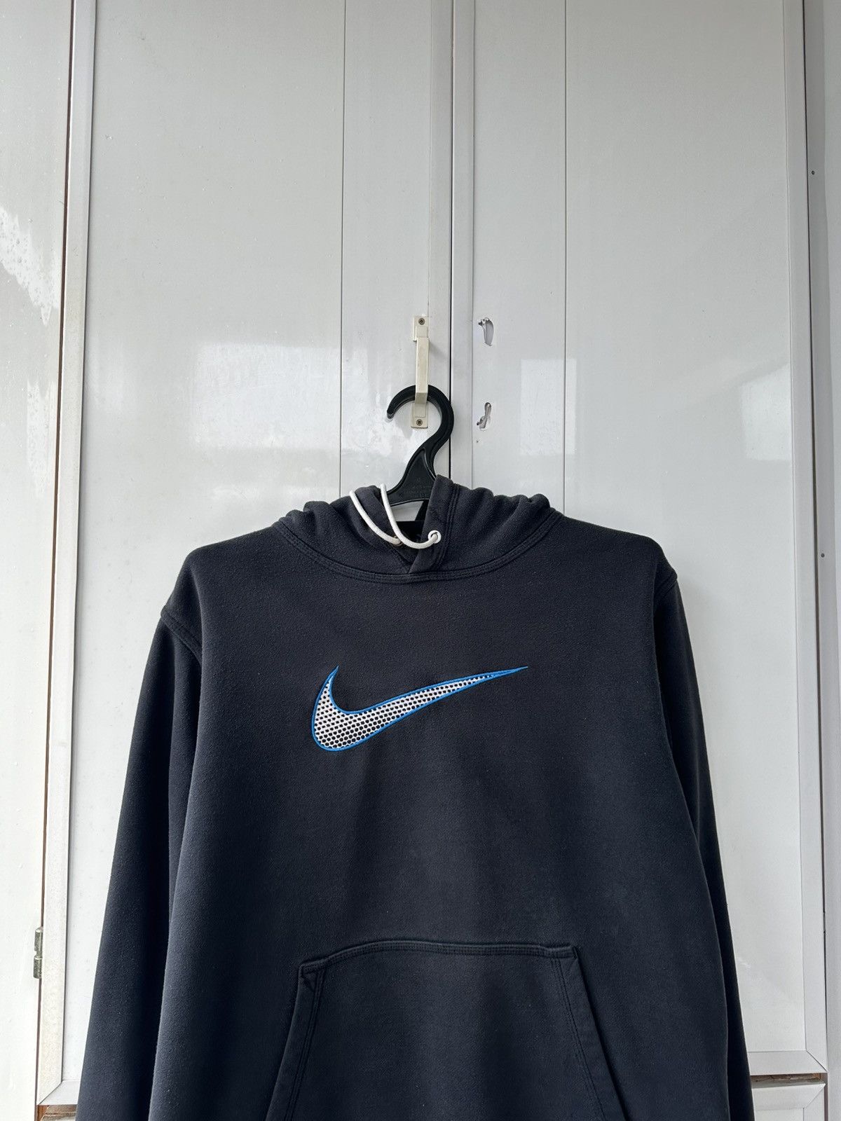 Nike Vintage Nike Hoodie Blue Swoosh Size US L / EU 52-54 / 3 - 4 Thumbnail