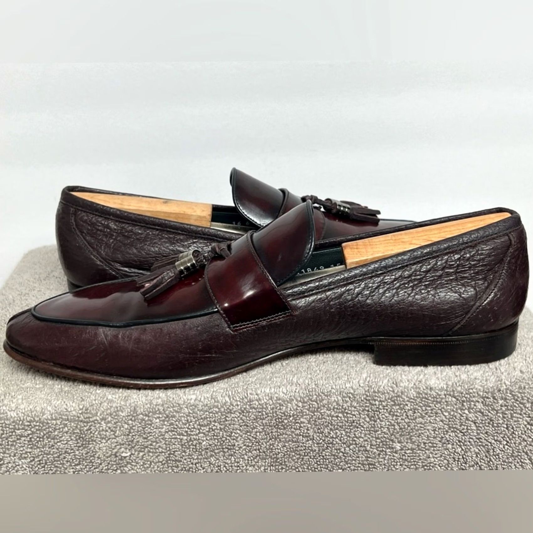 Moreschi Moreschi Loafers Men’s SZ 11 Burgundy Peccary Calfskin 41849 Size US 11 / EU 44 - 5 Thumbnail