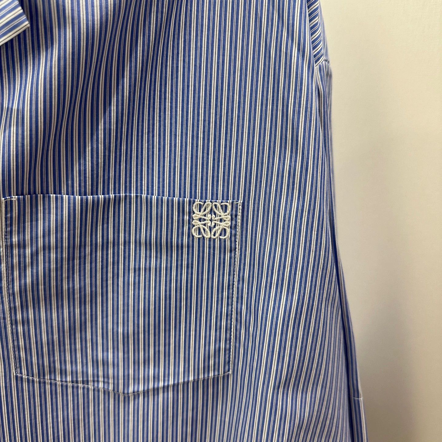 Loewe Loewe Vert Stripe Logo Short Sleeve Shirt 36 Cotton Size XS / US 0-2 / IT 36-38 - 7 Thumbnail