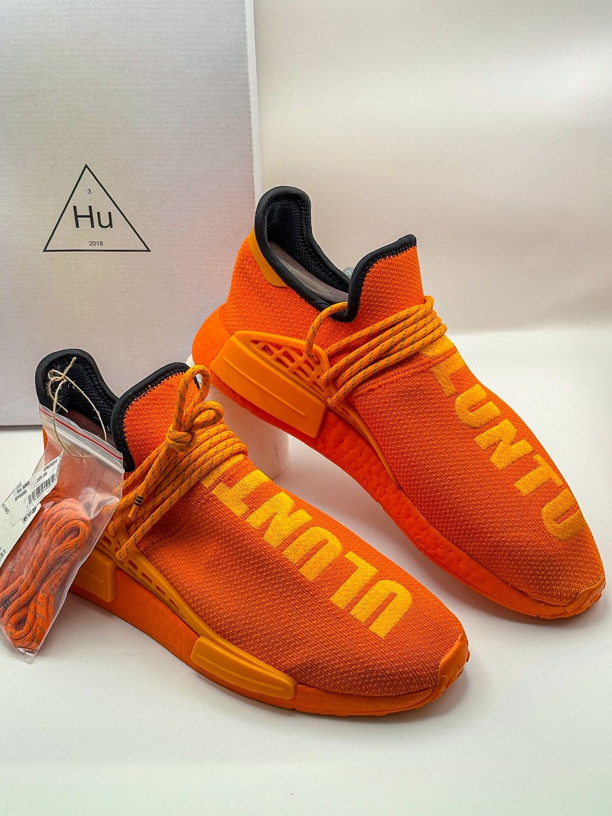 Adidas × Pharrell Adidas x Pharrell Williams NMD Hu Orange Size US 10 / EU 43 - 1 Thumbnail