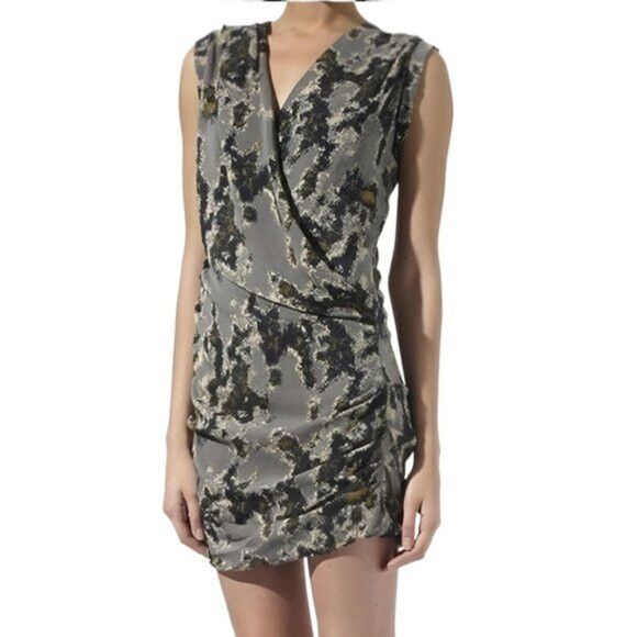 Iro IRO Shana silk print draped dress XS 2 Size XS / US 0-2 / IT 36-38 - 1 Thumbnail