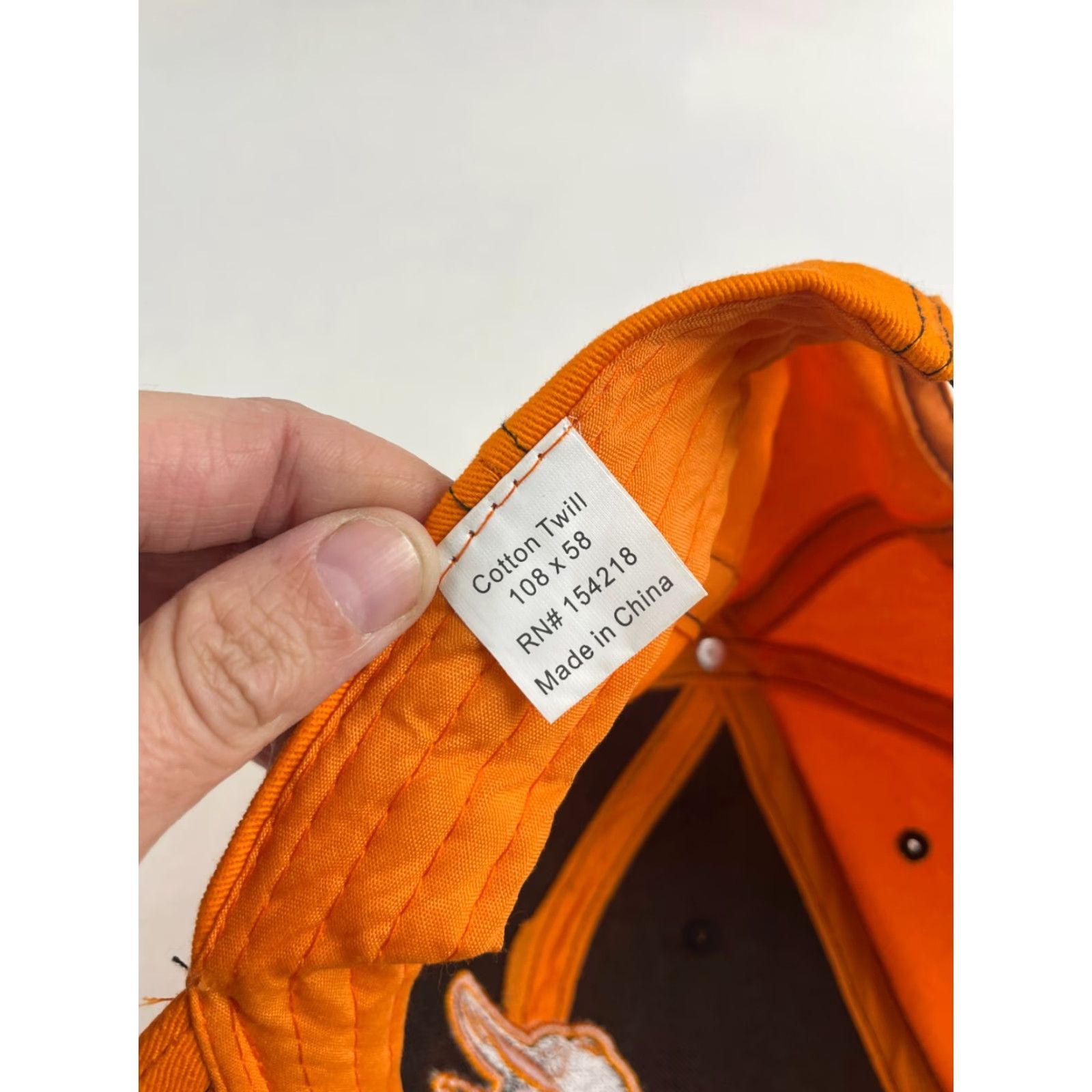 Vintage DAP Cap Dad Against Predators Hat Snap Back Orange Contrast Stitching Adjustable Size ONE SIZE - 6 Thumbnail