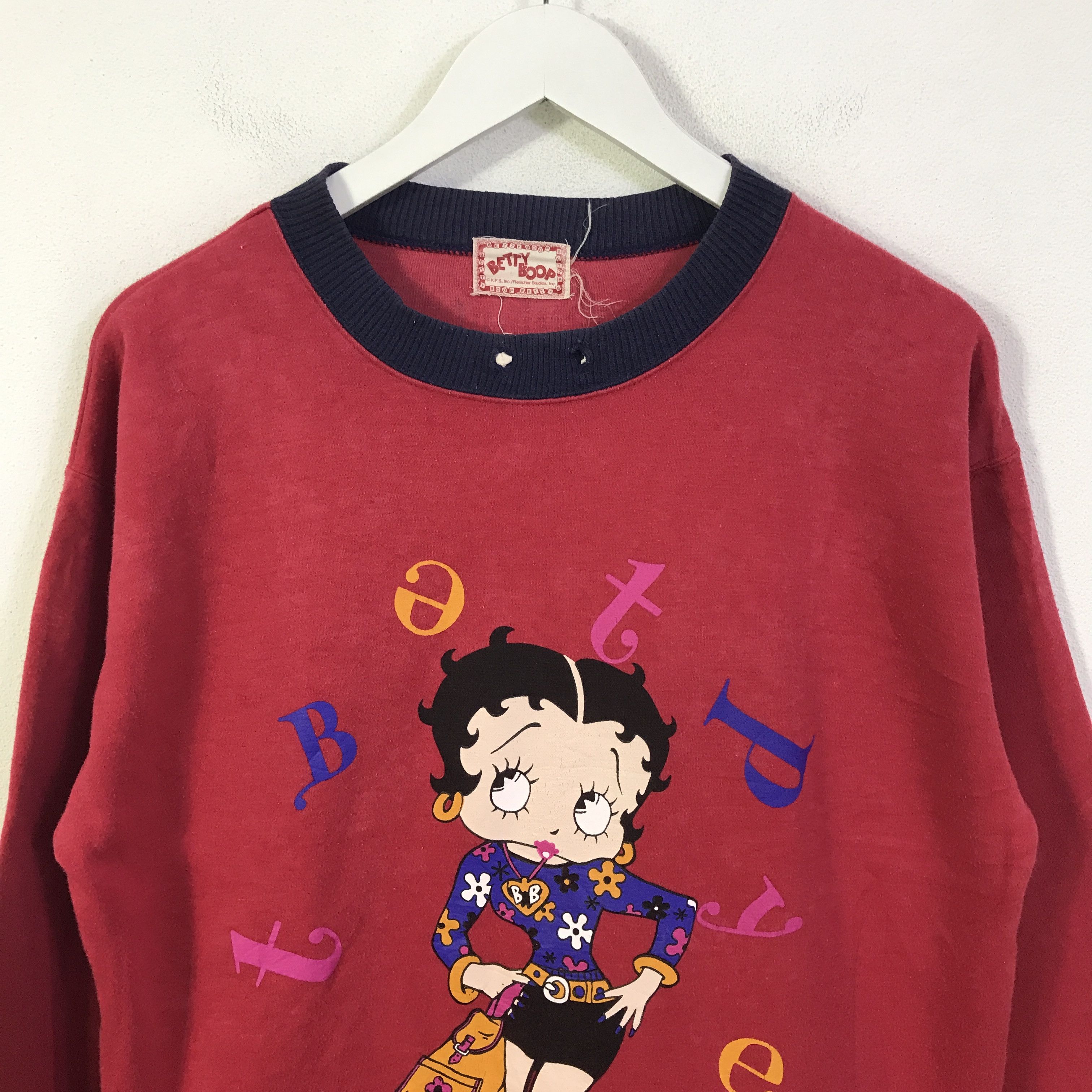 Japanese Brand betty boop sweatshirts K115B19 Size US L / EU 52-54 / 3 - 2 Thumbnail
