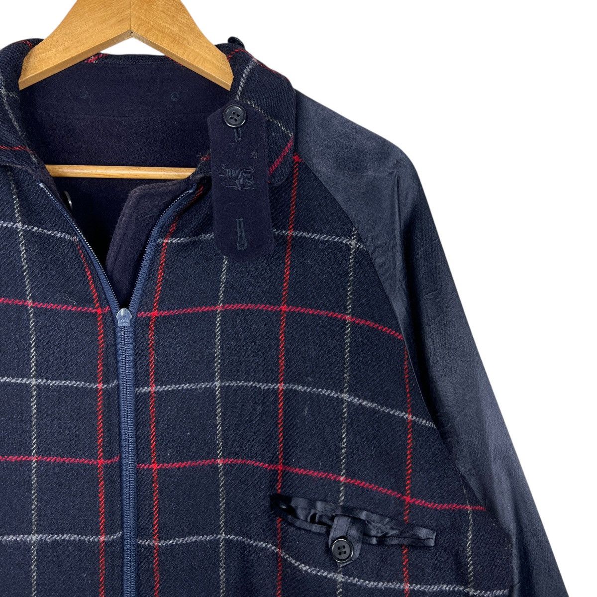 Burberry Vintage Burberrys Wool Cashmere Navy Blue Nova Check Size US L / EU 52-54 / 3 - 10 Thumbnail