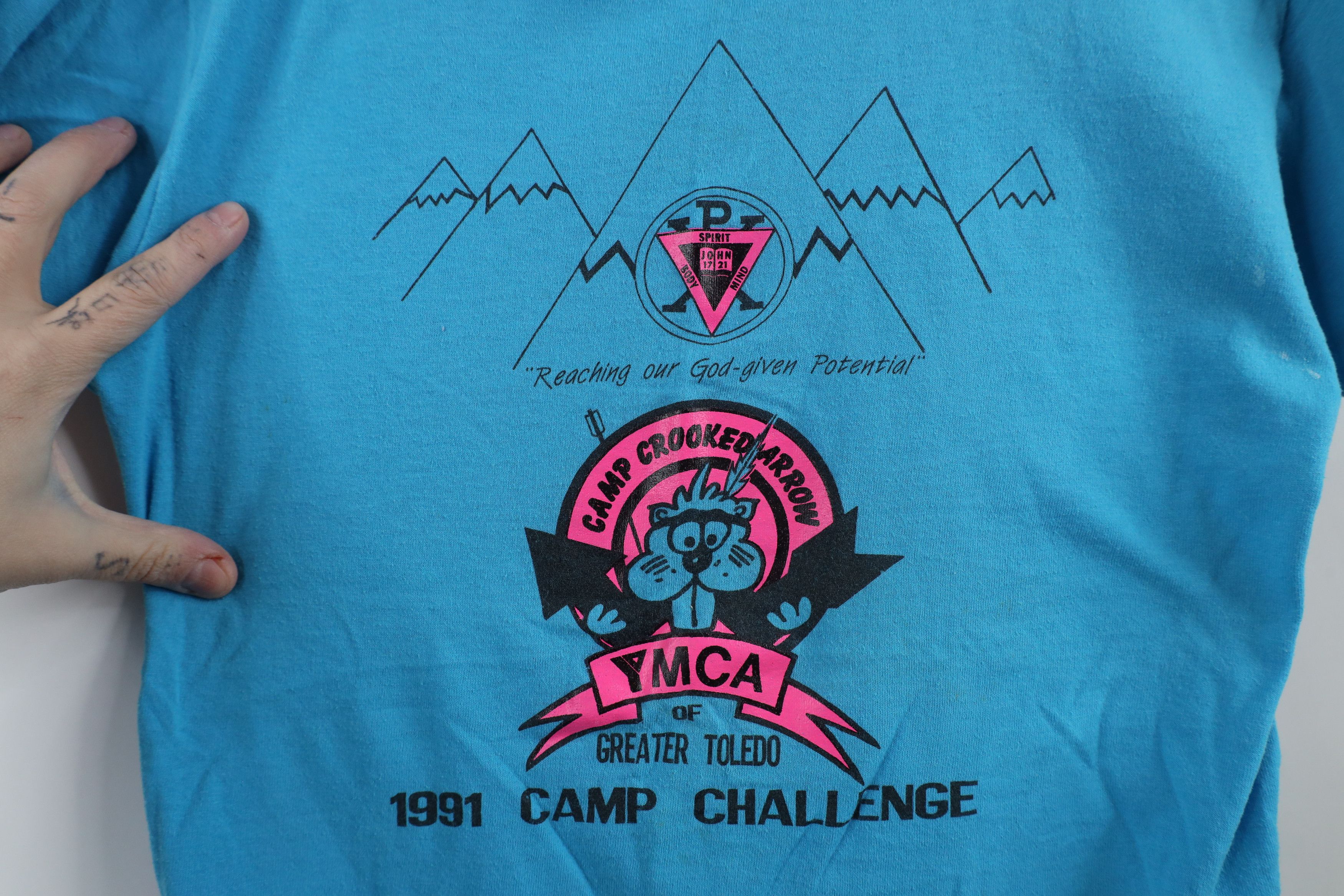 Vintage Vintage 90s Camp Crooked Arrow YMCA Toledo T-Shirt USA Size S / US 4 / IT 40 - 4 Thumbnail