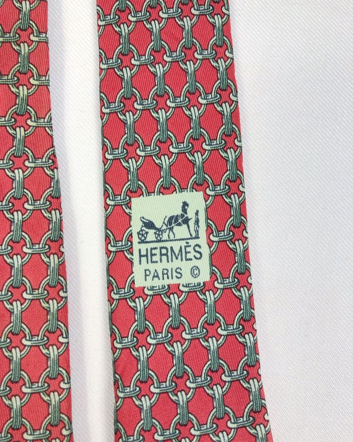 Hermes Rare Vintage Hermes Silk Tie Size ONE SIZE - 5 Thumbnail