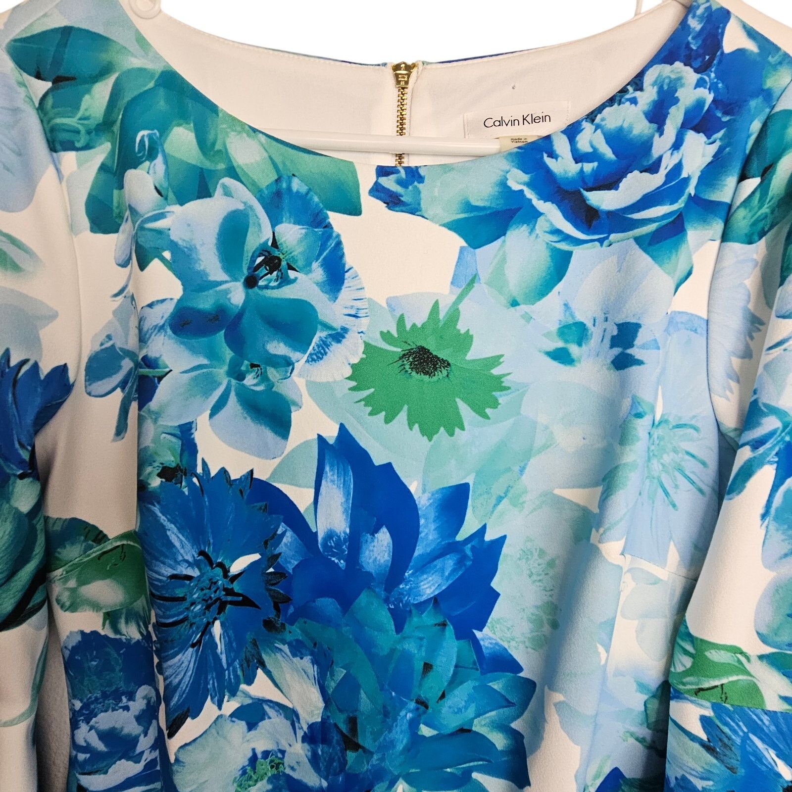 Calvin Klein Calvin Klein Womens Floral Sheath Dress Size 8 Career Corp Size M / US 6-8 / IT 42-44 - 2 Thumbnail