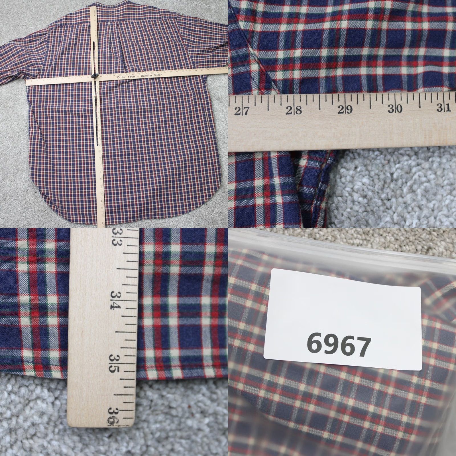 Abercrombie & Fitch Abercrombie & Fitch The Big Shirt Mens XL Red/Blue VTG 100% Cotton Long Sleeve Size US XL / EU 56 / 4 - 8 Thumbnail