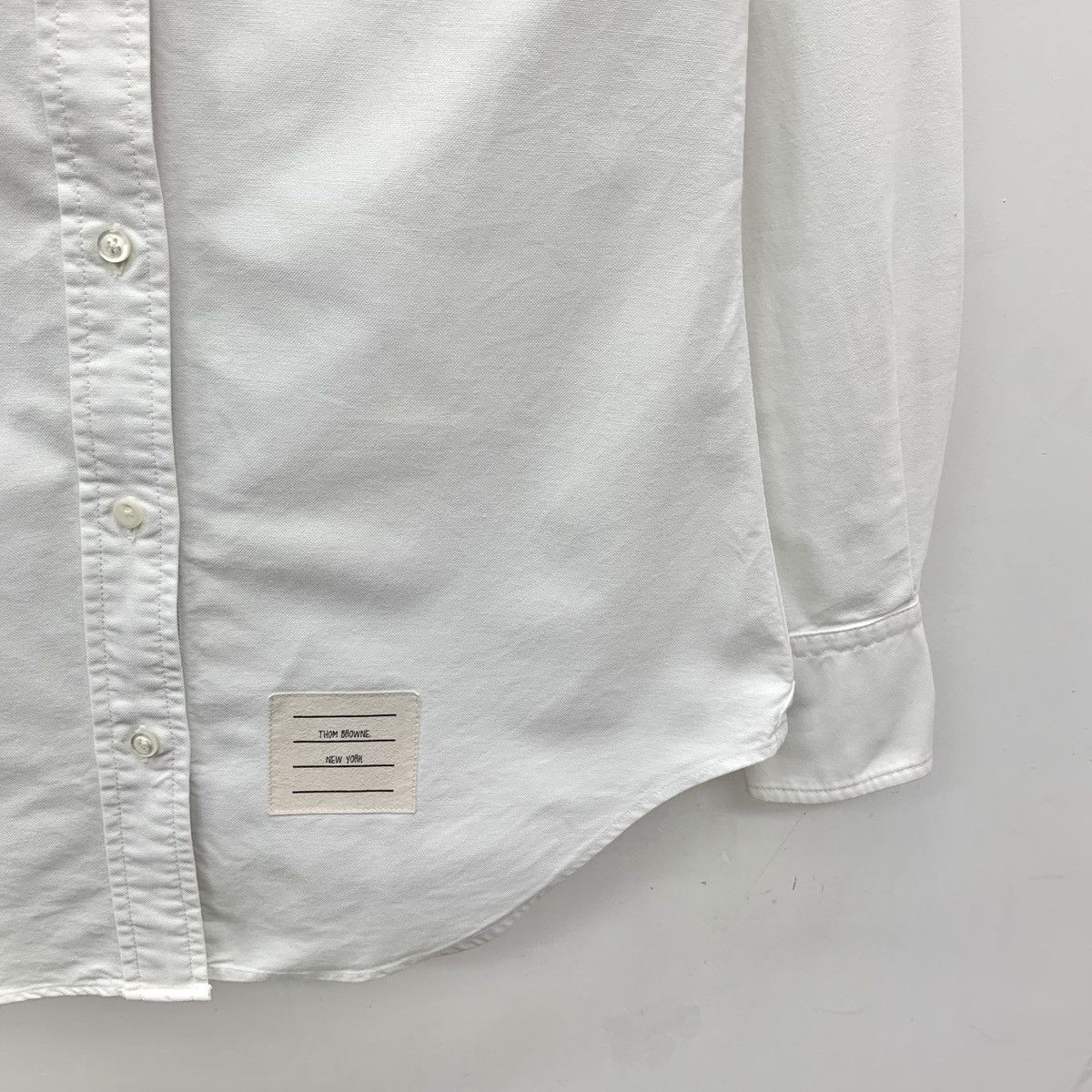 Thom Browne Thom Browne White Cotton Collared Long Sleeve Shirt K26WX Size M / US 6-8 / IT 42-44 - 4 Thumbnail
