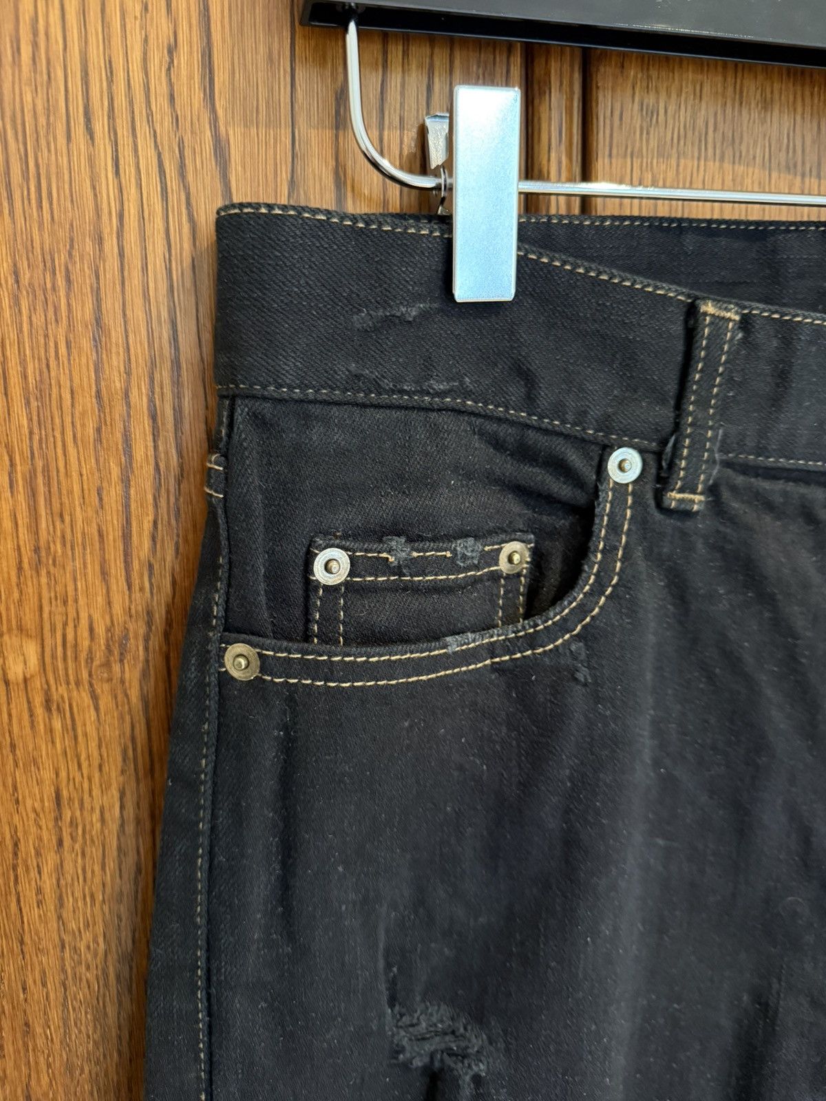 Saint Laurent Paris SS16 Saint Laurent surf sound crash trash black ripped jeans Size US 30 / EU 46 - 15 Thumbnail