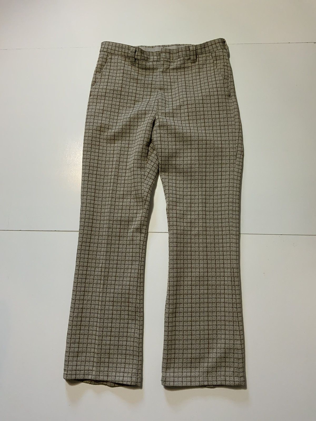 Vintage VTG 70s Double Knit Polyester Mod Atomic Flare Leisure Pants Size US 32 / EU 48 - 1 Thumbnail
