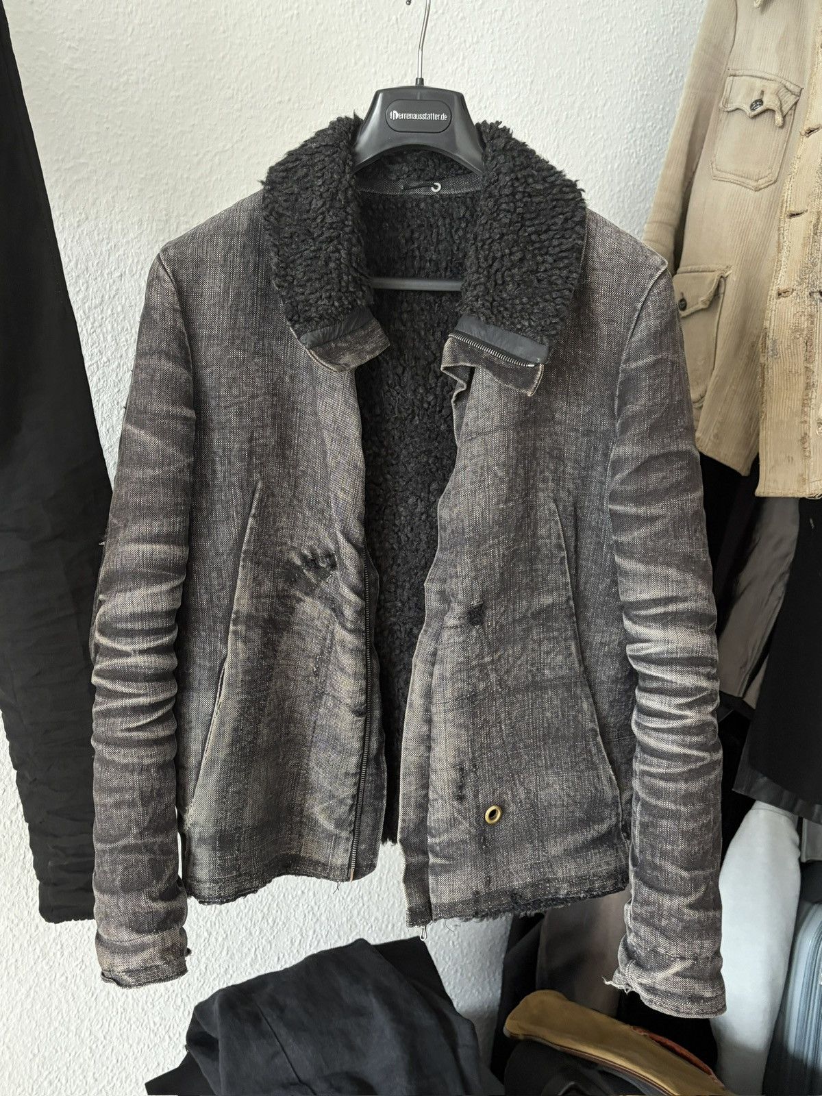 Label Under Construction Rare Military Tent Alpaca Wool Jacket Size US M / EU 48-50 / 2 - 3 Thumbnail