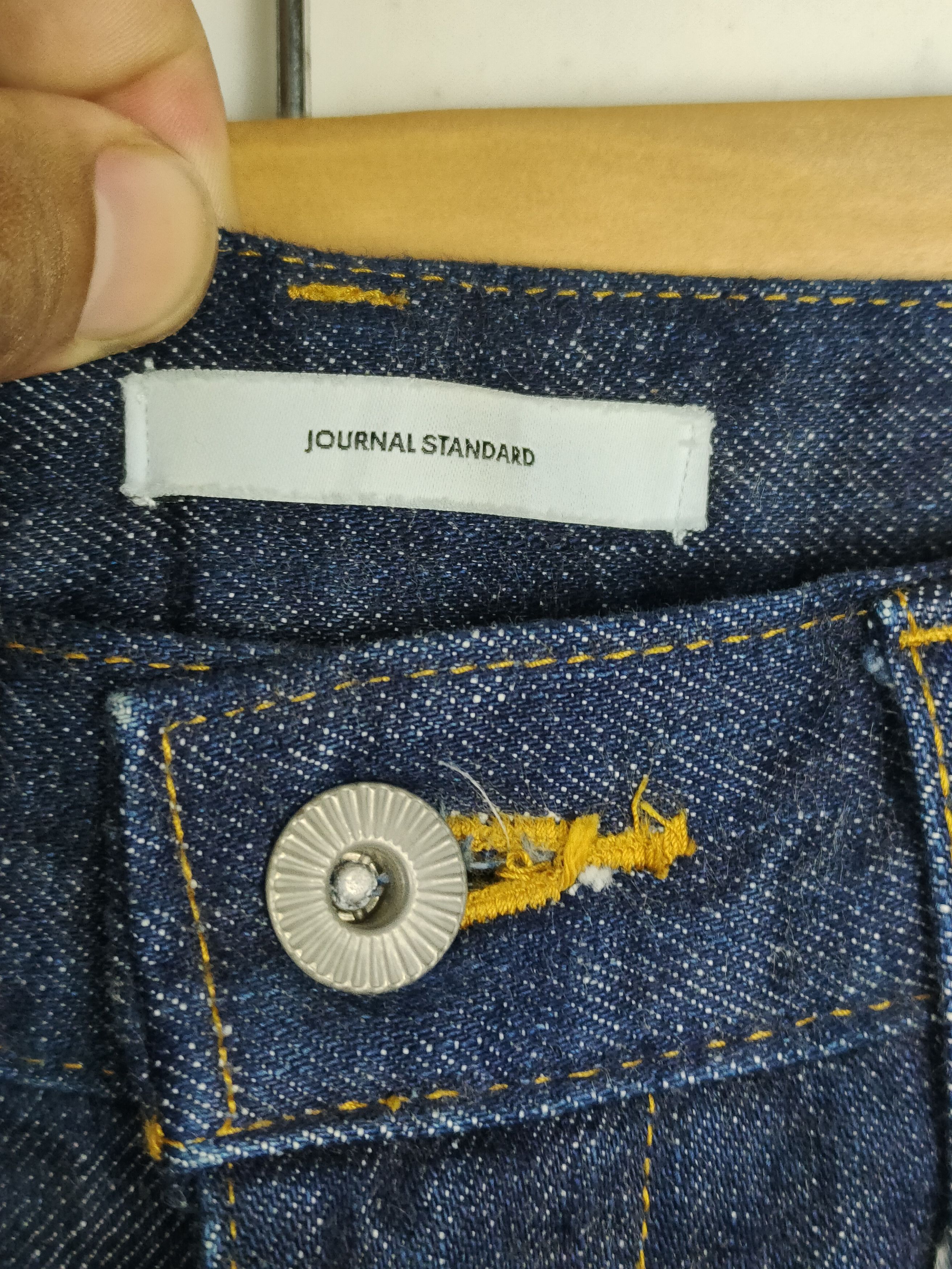 Japanese Brand Journal Standard Made in Japan Baggy Wide Denim Pant Size US 31 - 3 Thumbnail