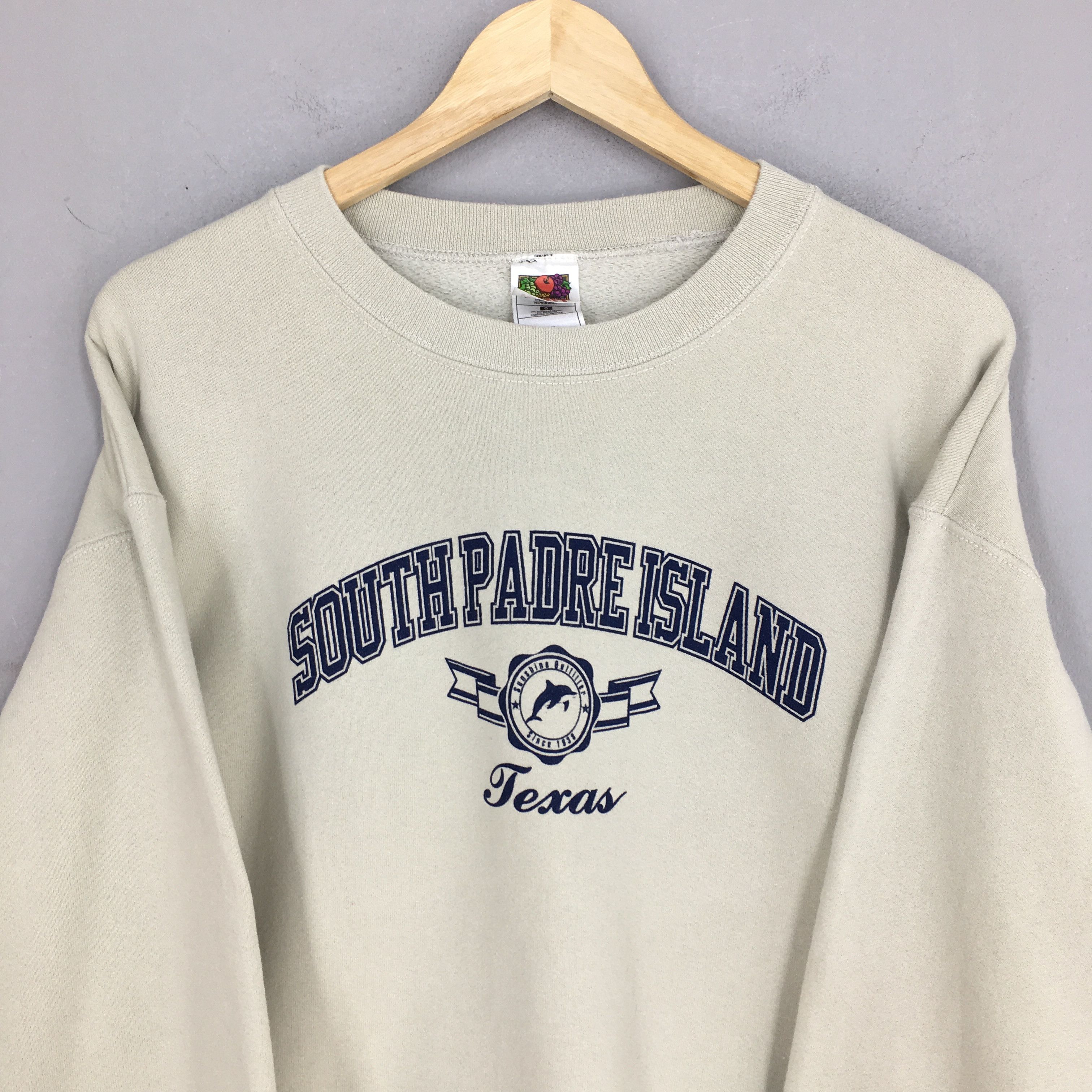 Fruit Of The Loom × Vintage Vintage South Padre Island Sweatshirt Large Size US L / EU 52-54 / 3 - 2 Thumbnail