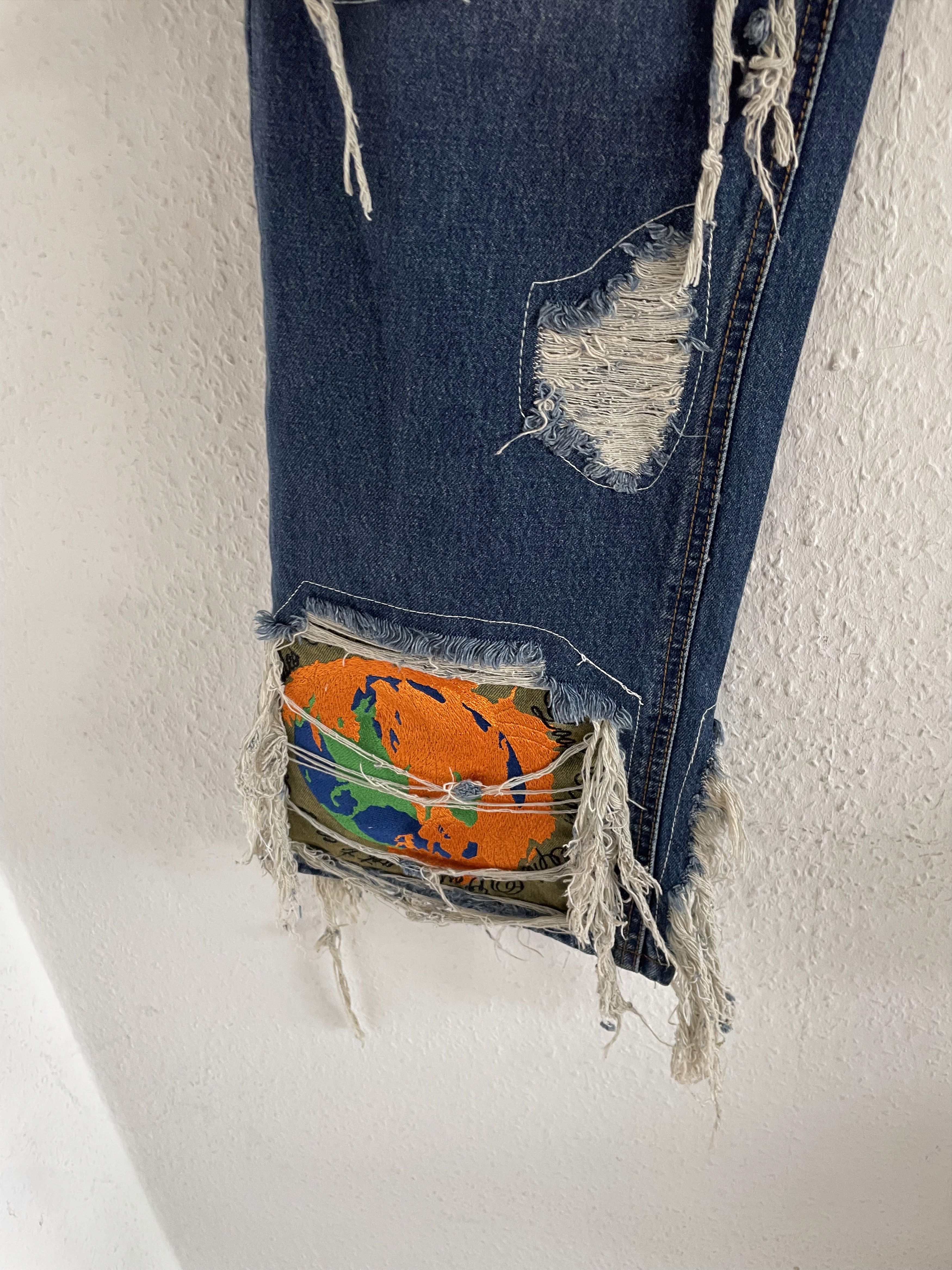 Who Decides War Bandana Patch Flared Jeans Size US 36 / EU 52 - 13 Thumbnail