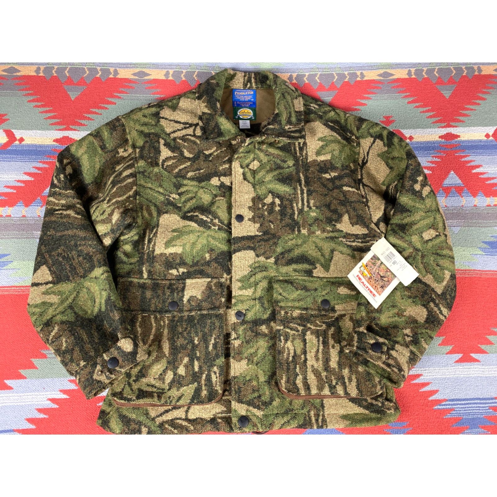 Pendleton VINTAGE Pendleton x Cabelas Realtree Wool Camo Hunting Jacket Mens sz M BNWT Size US M / EU 48-50 / 2 - 2 Thumbnail