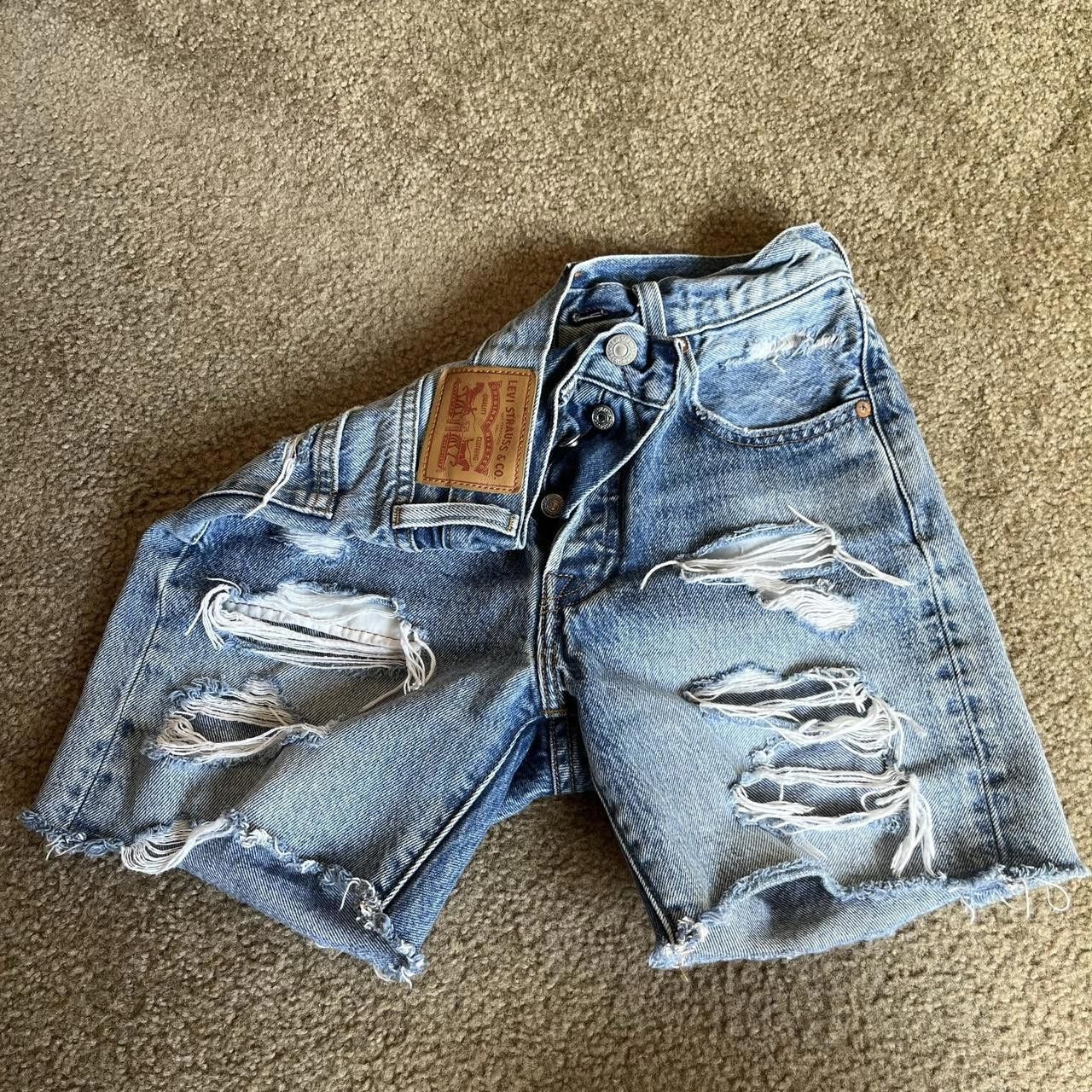 Levi's Levis Mid Thigh Shorts Size 24" / US 00 / IT 34 - 4 Thumbnail