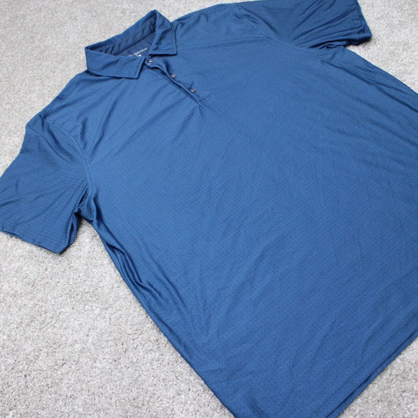 Vintage Hickey Freeman Golf Polo Shirt Mens XL Blue Geometric Stretch Short Sleeve Polo Size US XL / EU 56 / 4 - 7 Thumbnail