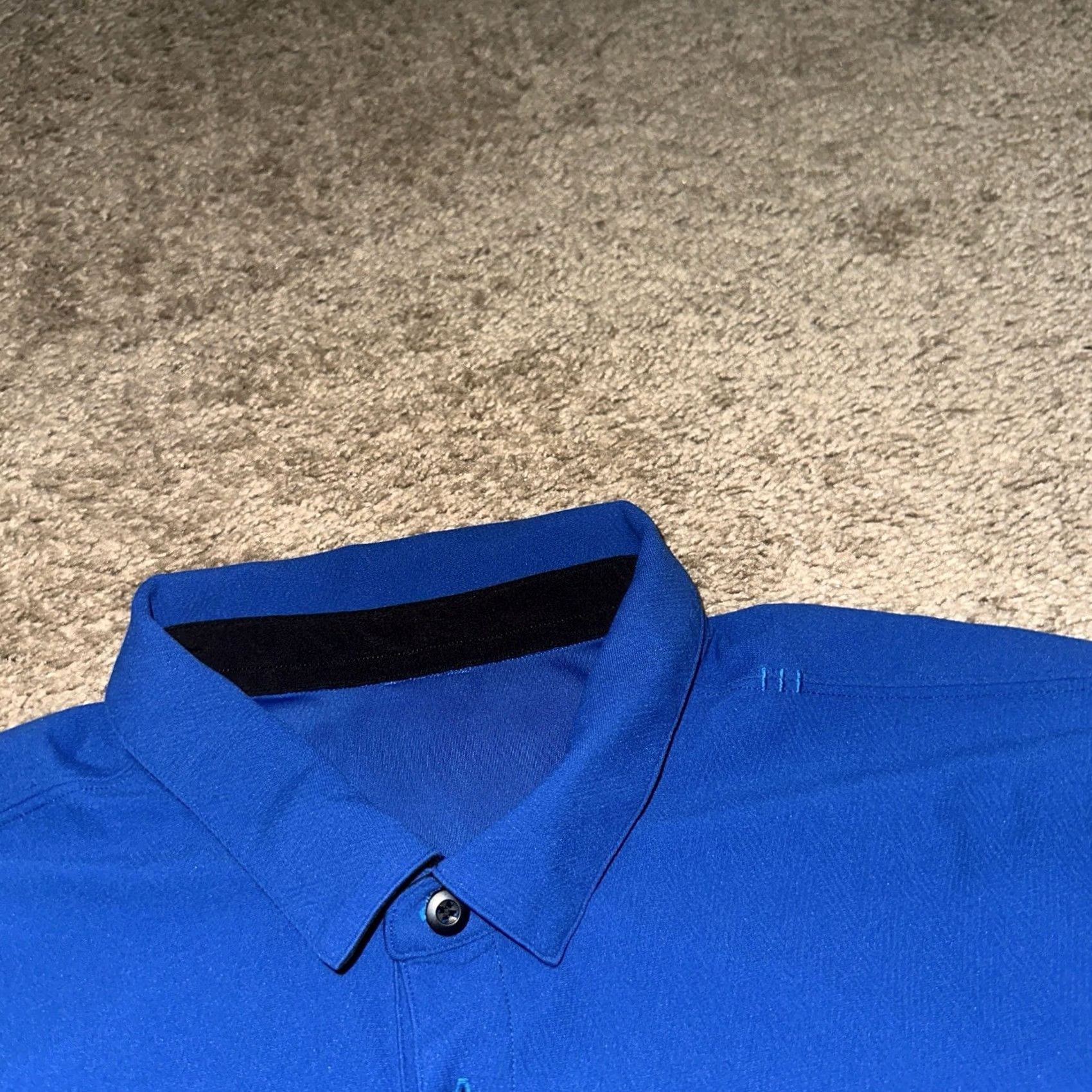 Lululemon Lululemon Evolution Mens Large Polo Performance Breathable Golf Short Sleeve Shirt Blue Size US L / EU 52-54 / 3 - 2 Thumbnail