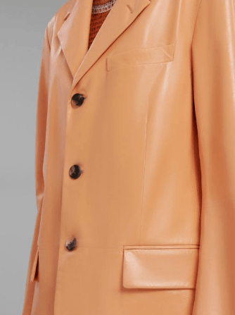 Marni o1srvl11e0624 Leather Jacket in Orange Size L / US 10 / IT 46 - 6 Thumbnail