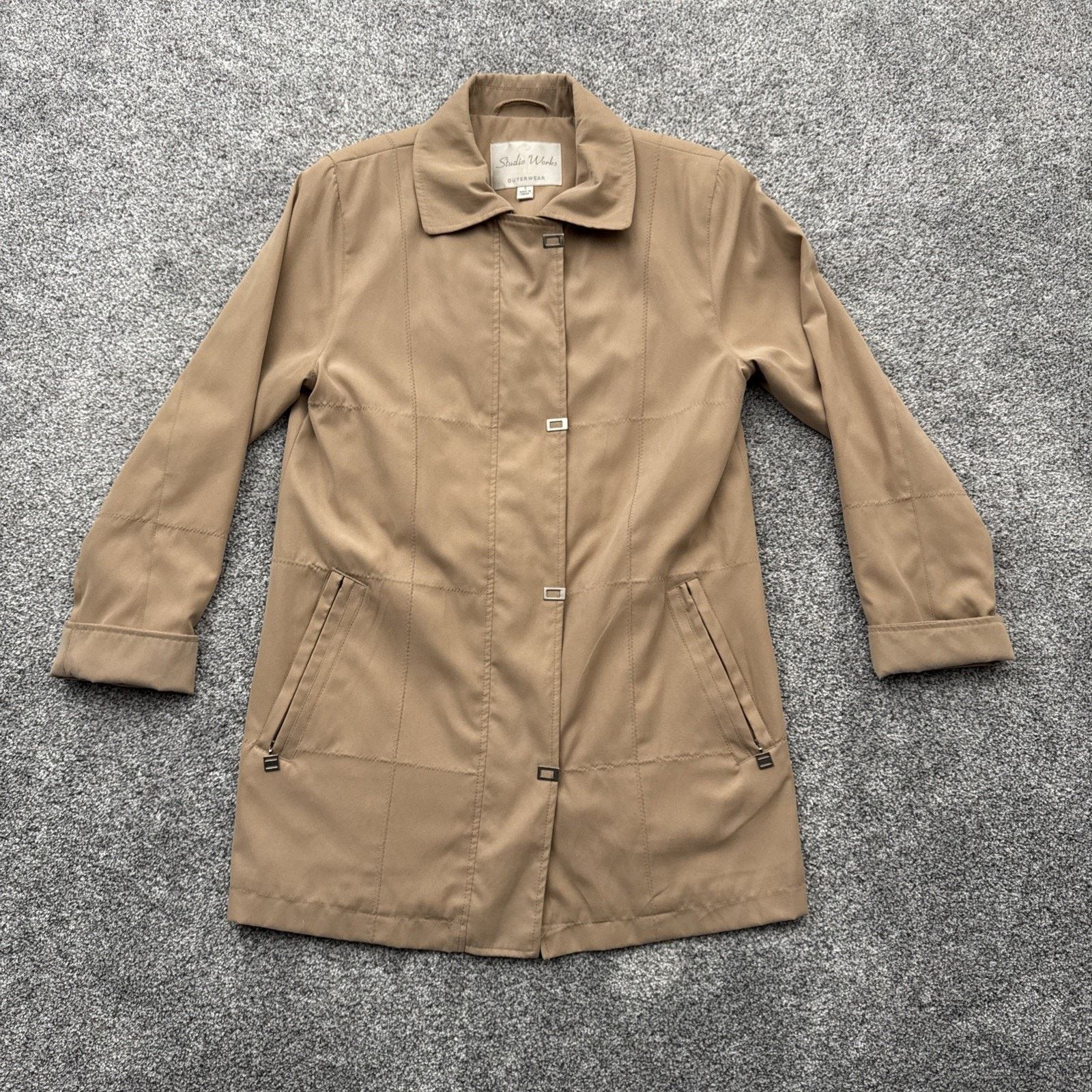 Other Vintage 90s Trench Coat Women Small Office Light Academia Size S / US 4 / IT 40 - 1 Thumbnail