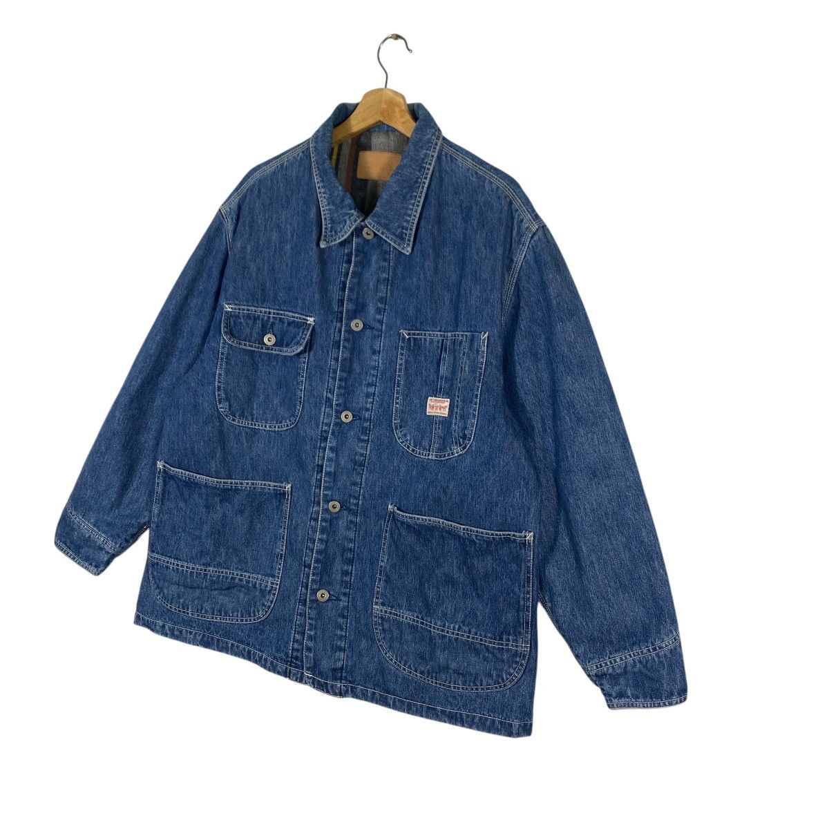 Levi's × Levi's Vintage Clothing × Vintage Vintage Levis Blanket Lining Denim Chore Jacket M Size Size US M / EU 48-50 / 2 - 3 Thumbnail