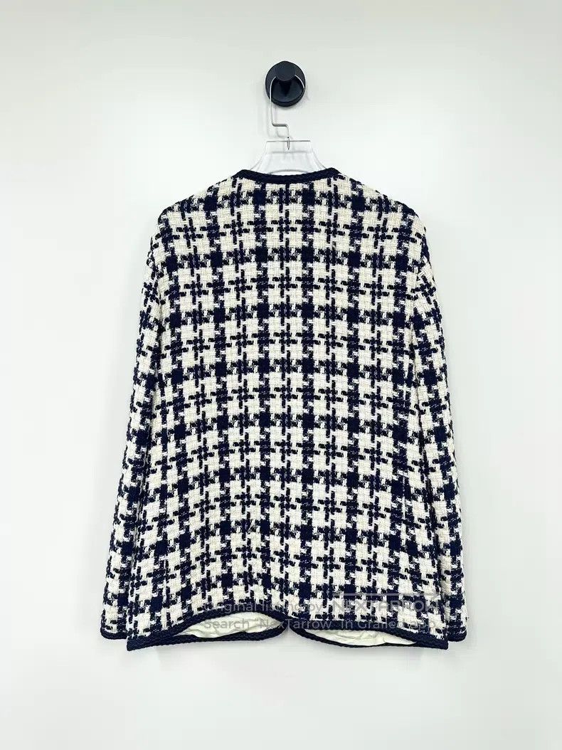 Gucci Gucci Black and white thousand-bird checkered tweed cardig Size M / US 6-8 / IT 42-44 - 2 Thumbnail