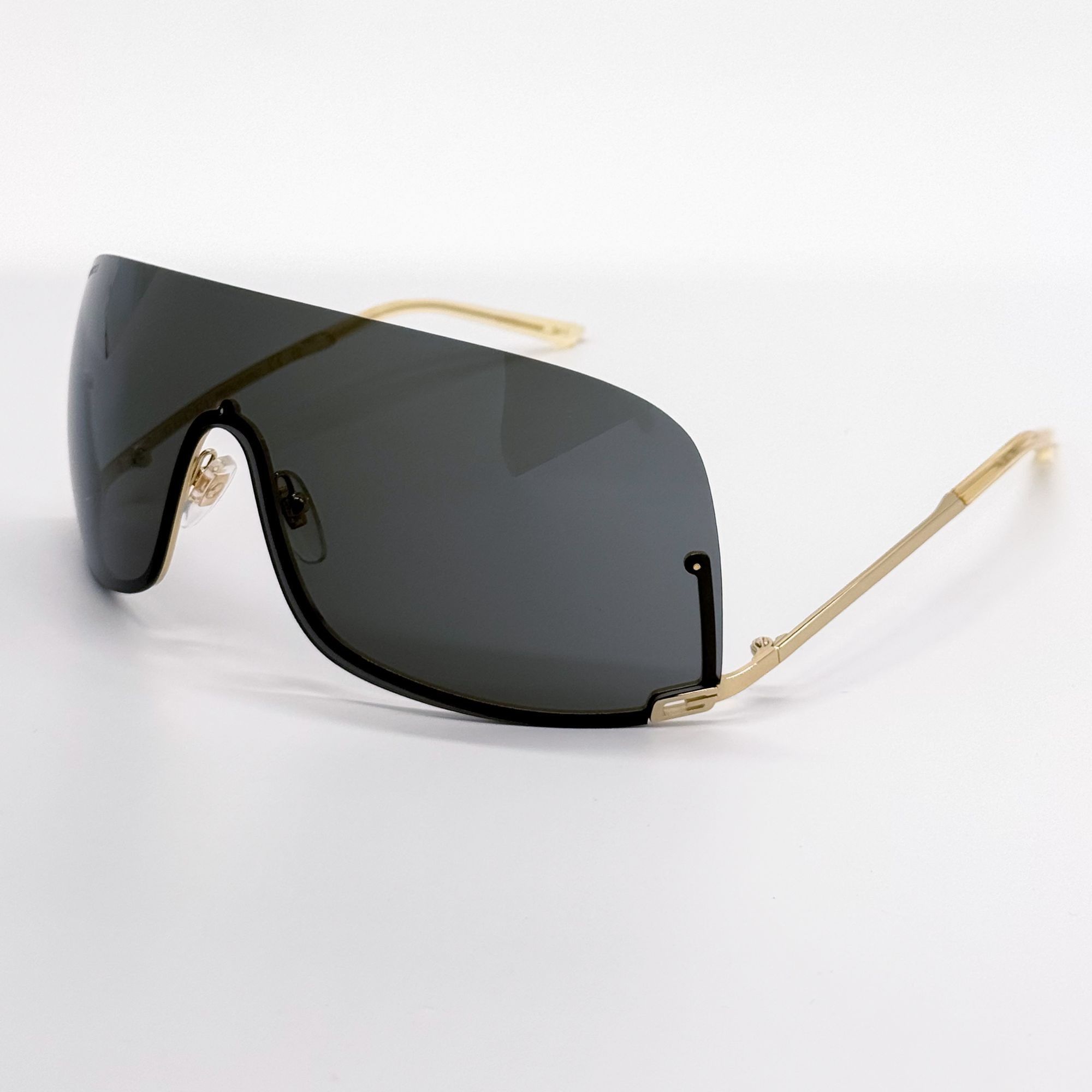 Gucci NEW GUCCI GG1560S 001 SHIELD GOLD UNISEX SUNGLASSES GUCCI Size ONE SIZE - 2 Thumbnail