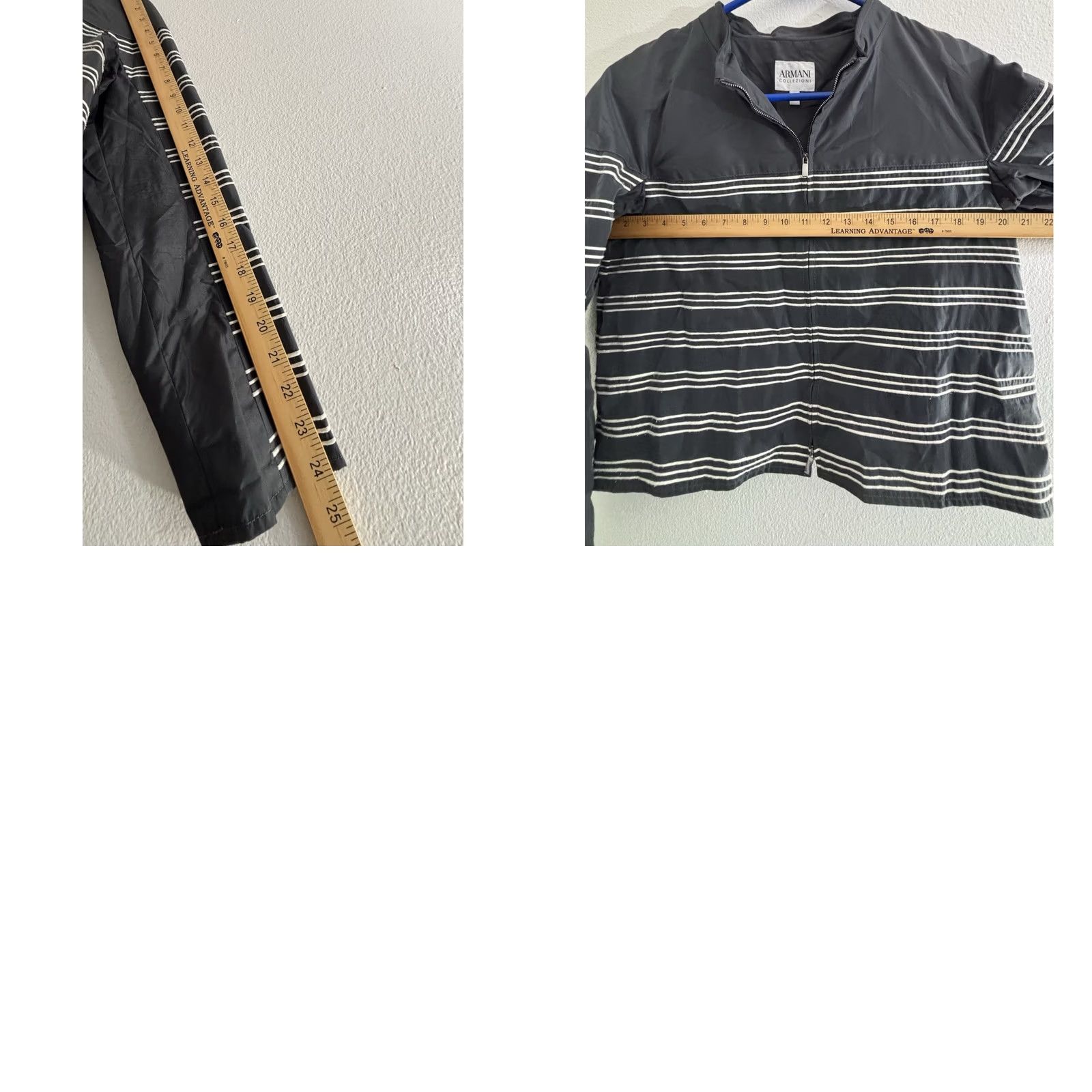 Armani Armani Collezioni Blazer Black Striped Long Sleeve Regular Size 10 Womens Size L / US 10 / IT 46 - 9 Thumbnail