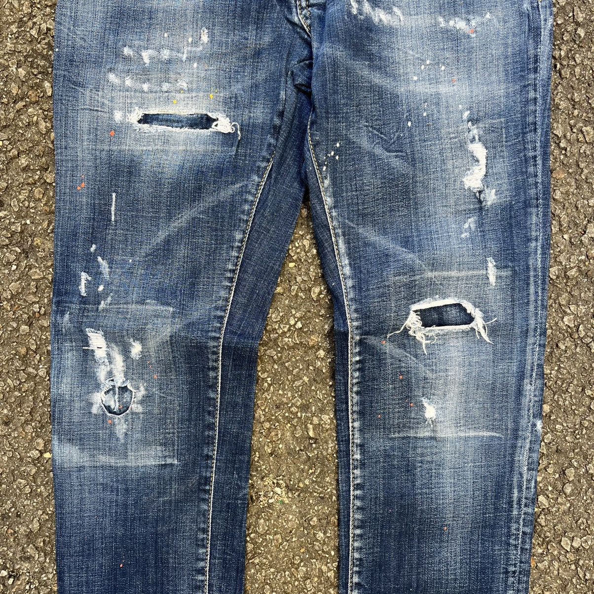 Dsquared2 Distressed Denim DSQUARED2 Jeans Paint Splash Slim Pants Size US 30 / EU 46 - 3 Thumbnail