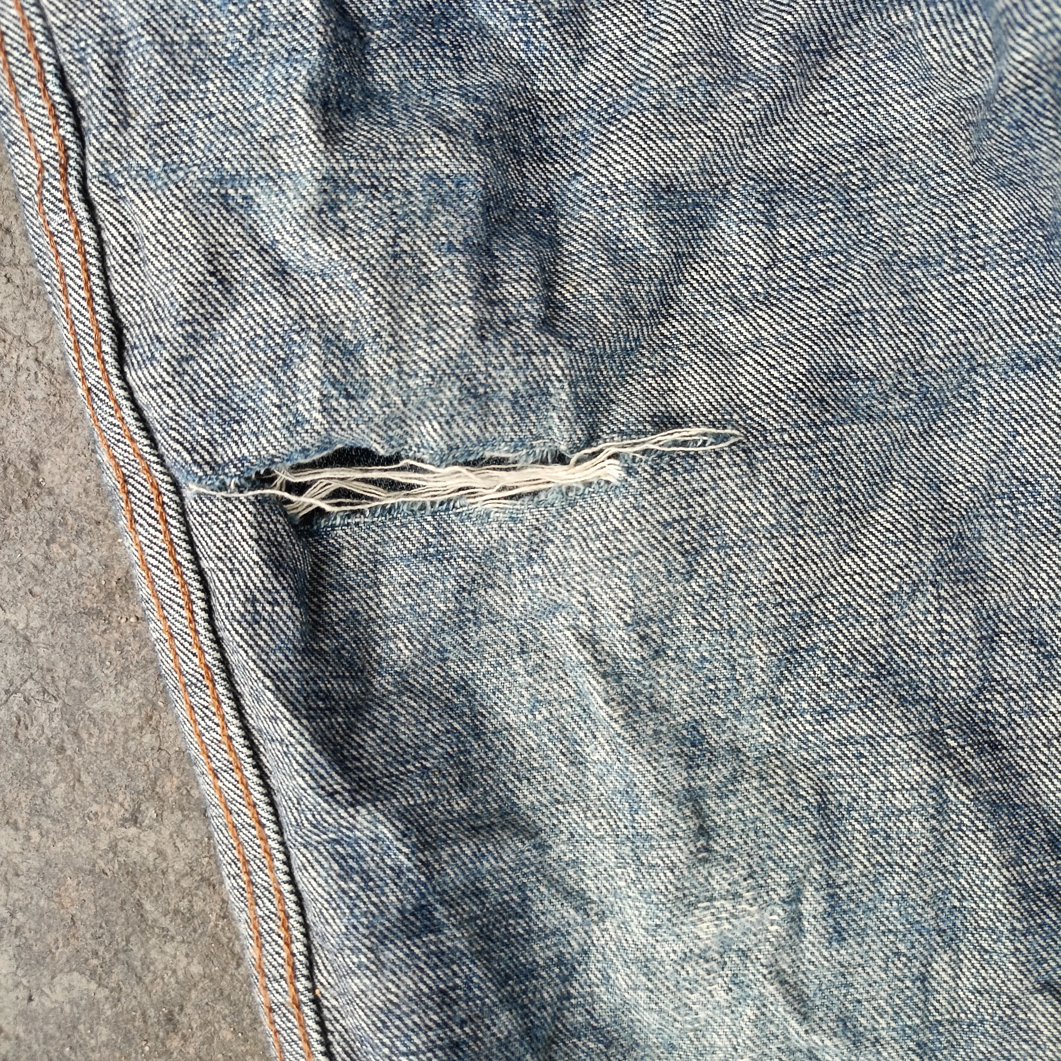 Japanese Brand Distressed boot Cut Vintage Big John Size 29" - 23 Thumbnail