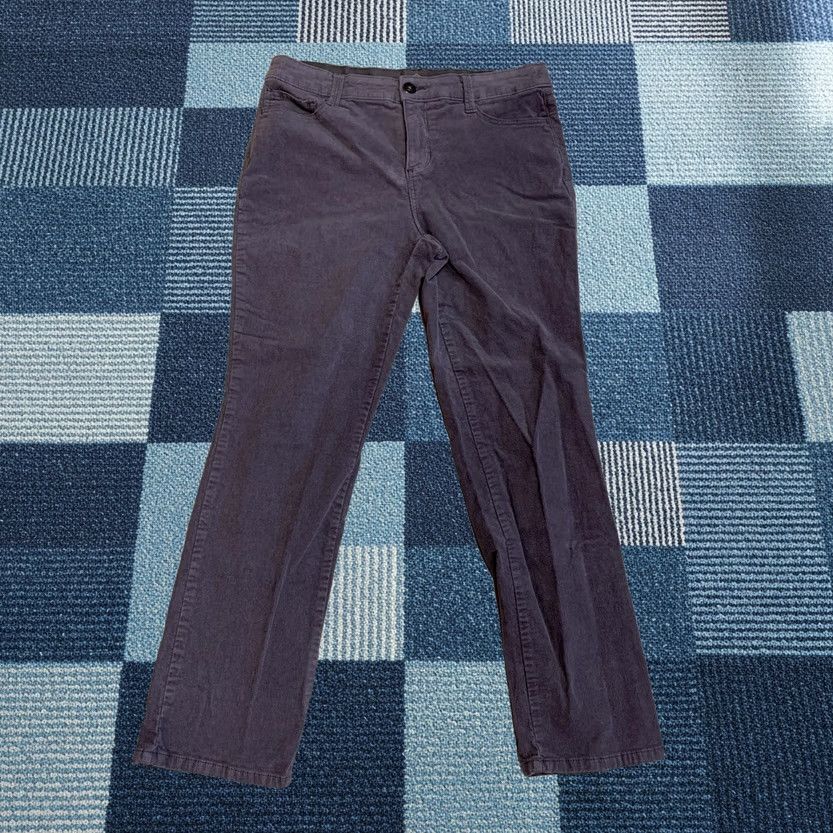 Vintage VINTAGE St. John's Bay Pants Gray Corduroy 10P Straight Leg Women's 31x28 Casual Workwear Slacking, 76424-1 Size 32" / US 10 / IT 46 - 1 Thumbnail