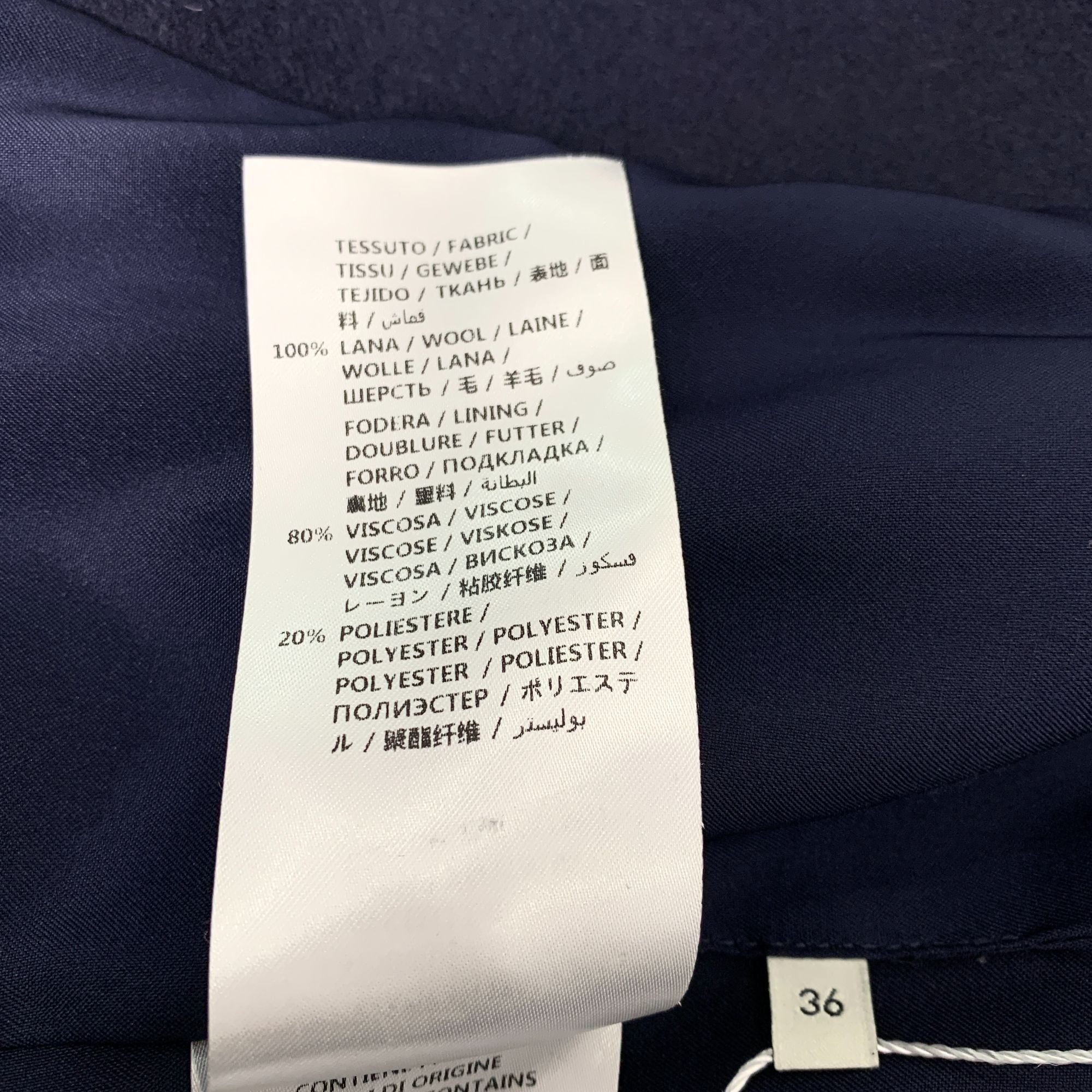 Gucci Gucci Womens Navy Wool Coat Size 36 100% Wool Made In Italy Size XS / US 0-2 / IT 36-38 - 3 Thumbnail
