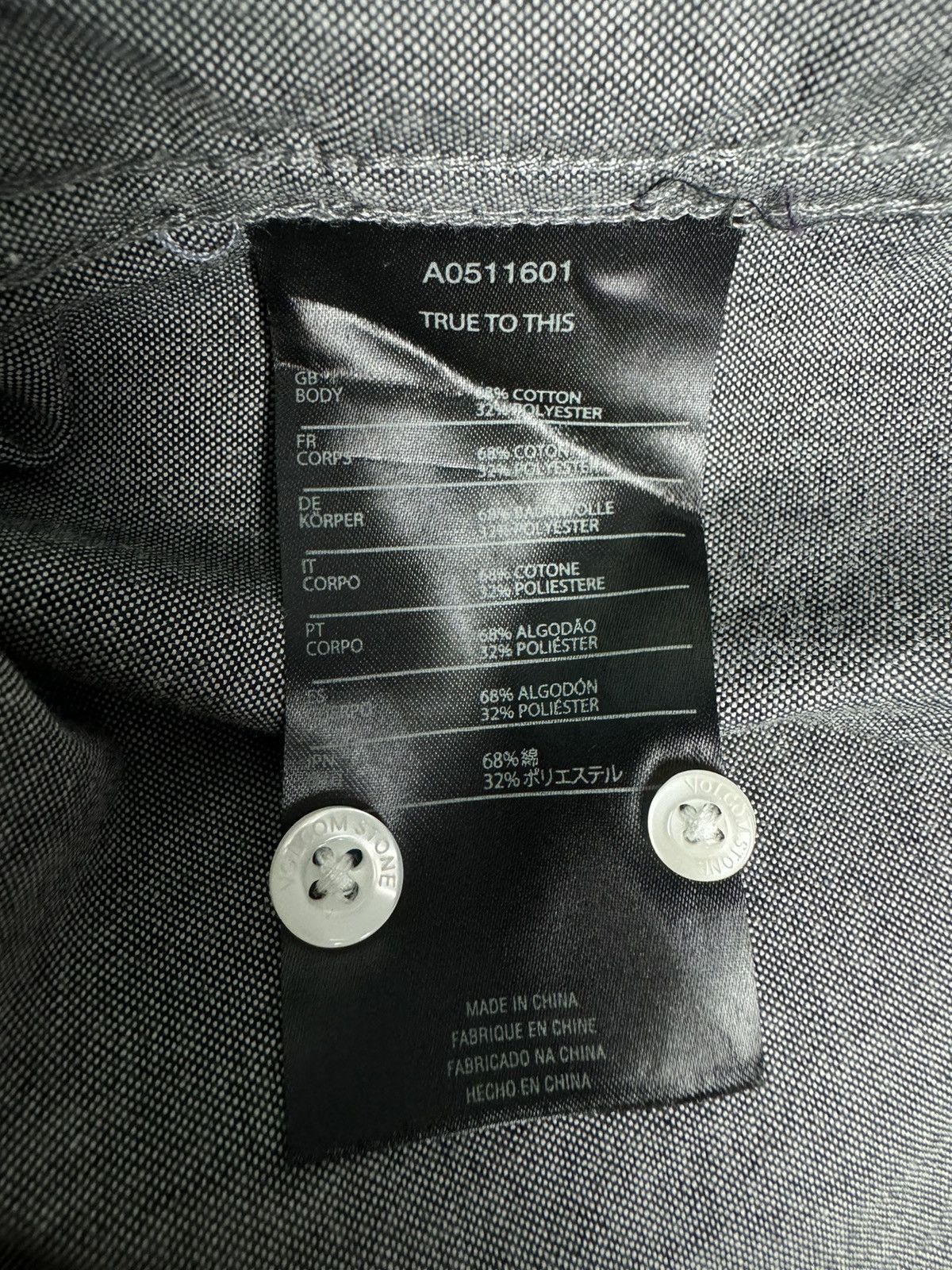Volcom Volcom Modern Fit Long Sleeve Button-Up Grey Shirt Size US XL / EU 56 / 4 - 11 Thumbnail