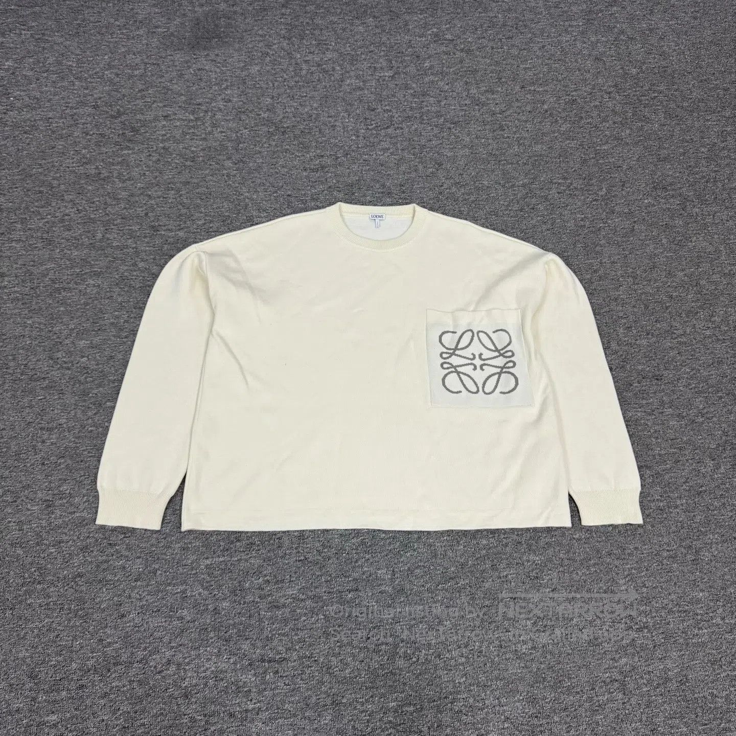 Loewe LOEWE Pocket Square Logo Knit Hoodie| Size M / US 6-8 / IT 42-44 - 2 Thumbnail
