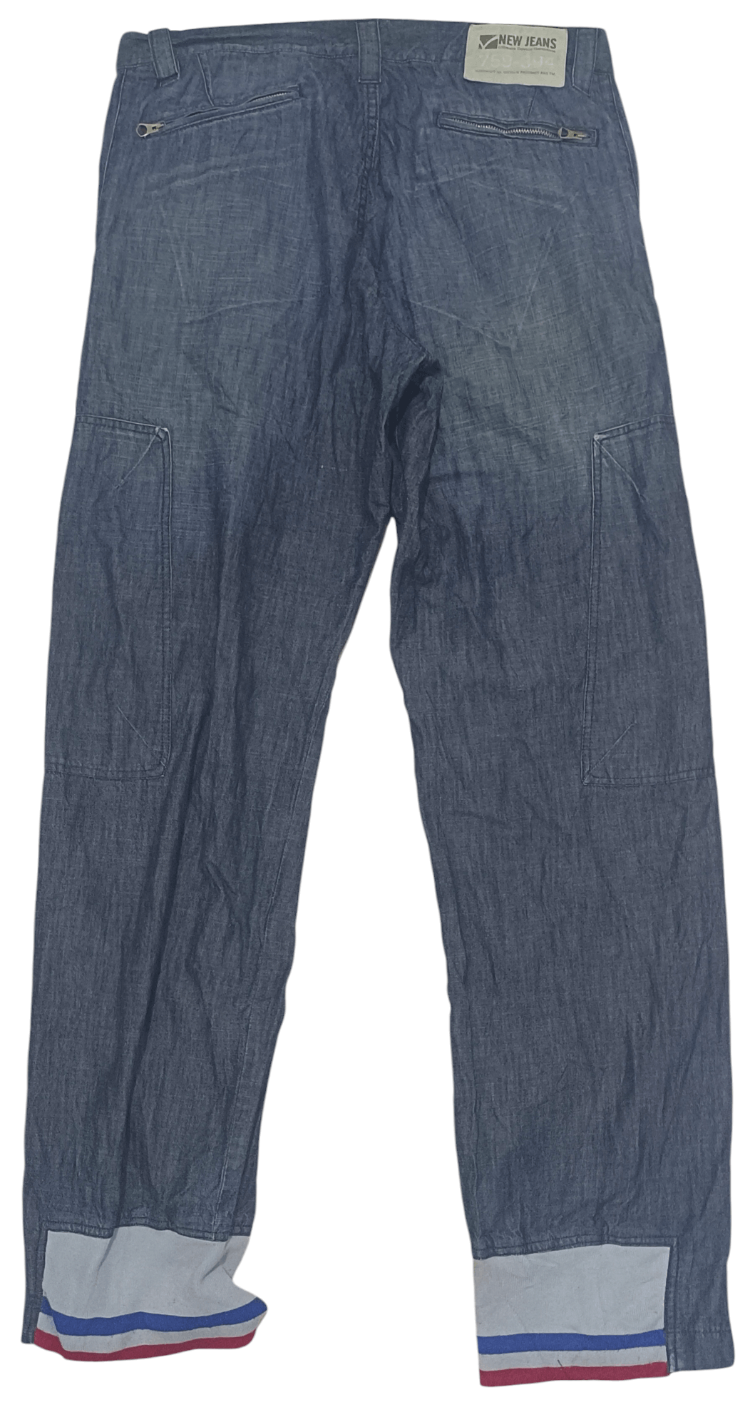 Japanese Brand Multipocket Double Knee Stylo Jeans Size US 34 / EU 50 - 2 Thumbnail